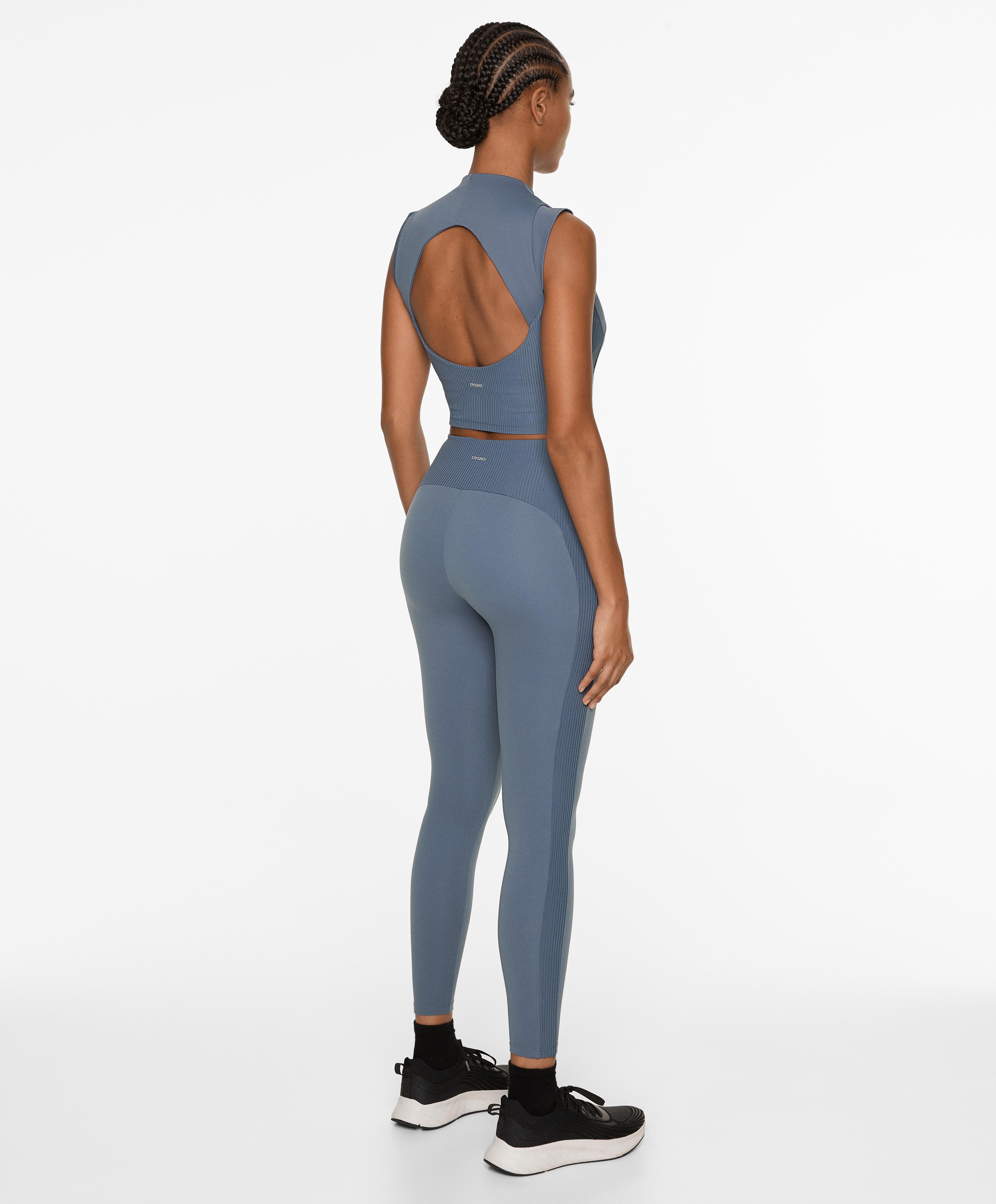 Blue rib high rise comfortlux total look