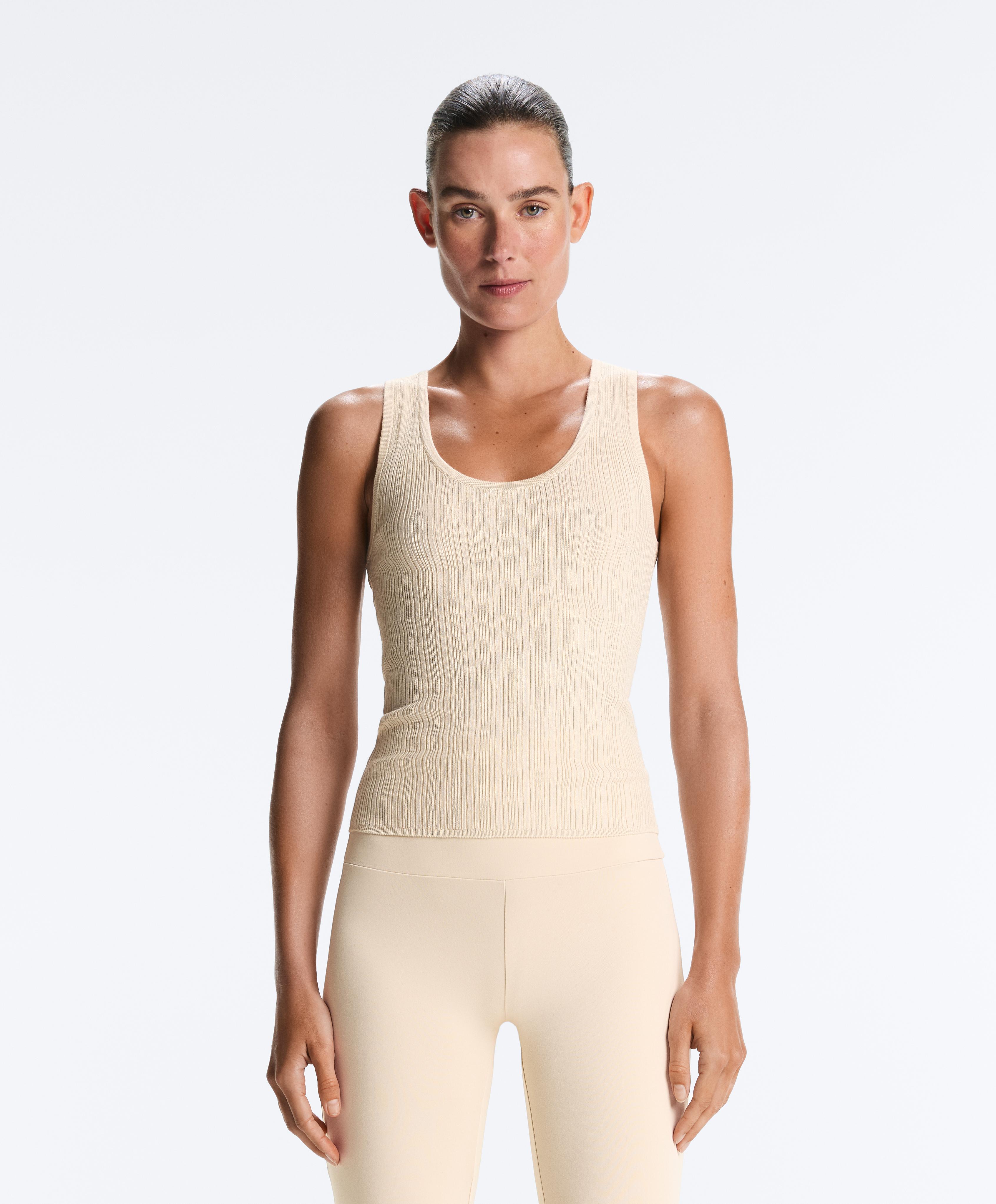 Rib knit top — PLASTER