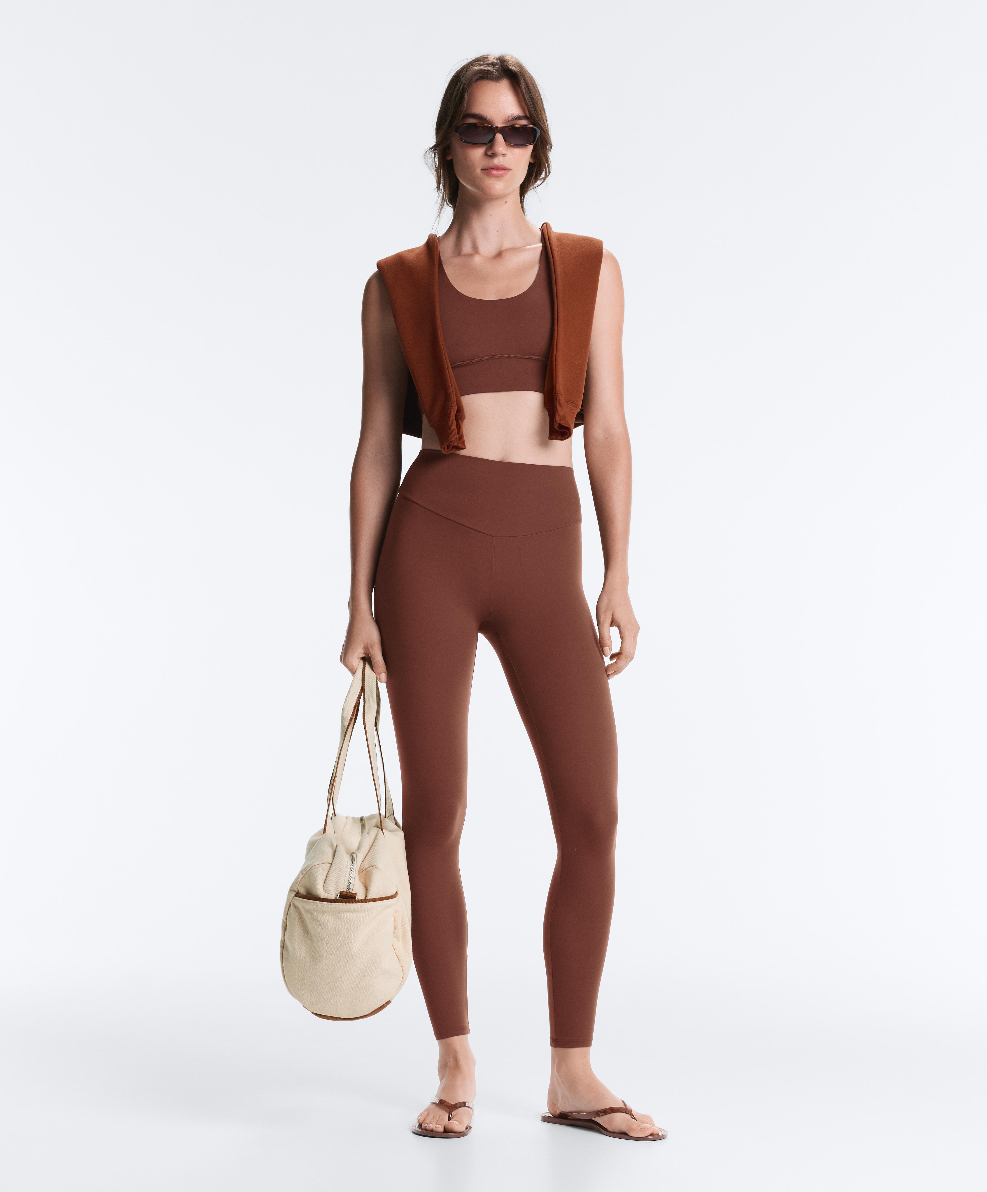Comfortlux high-waisted ankle-length leggings — TERRACOTTA