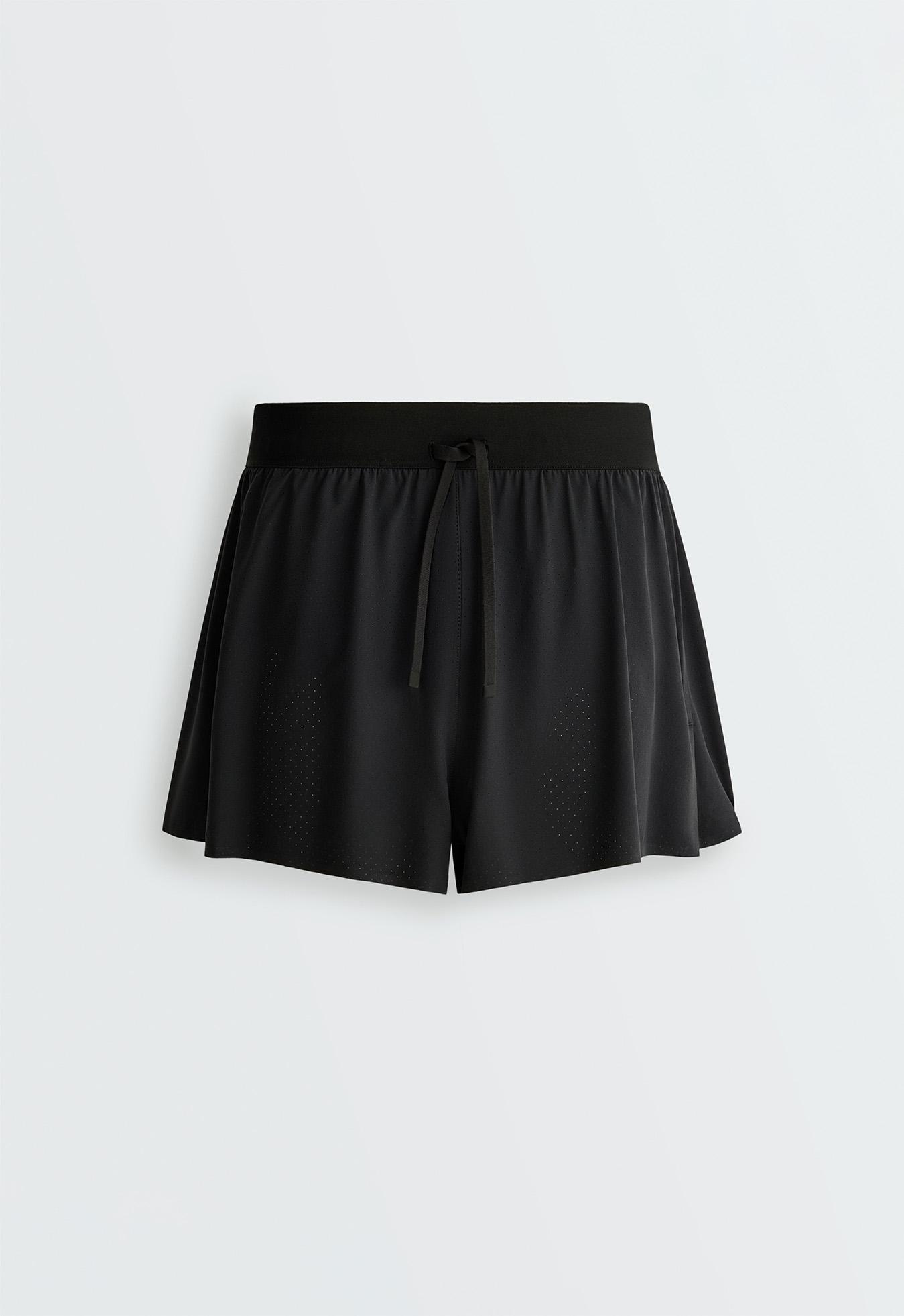 7cm high-rise technical shorts — BLACK