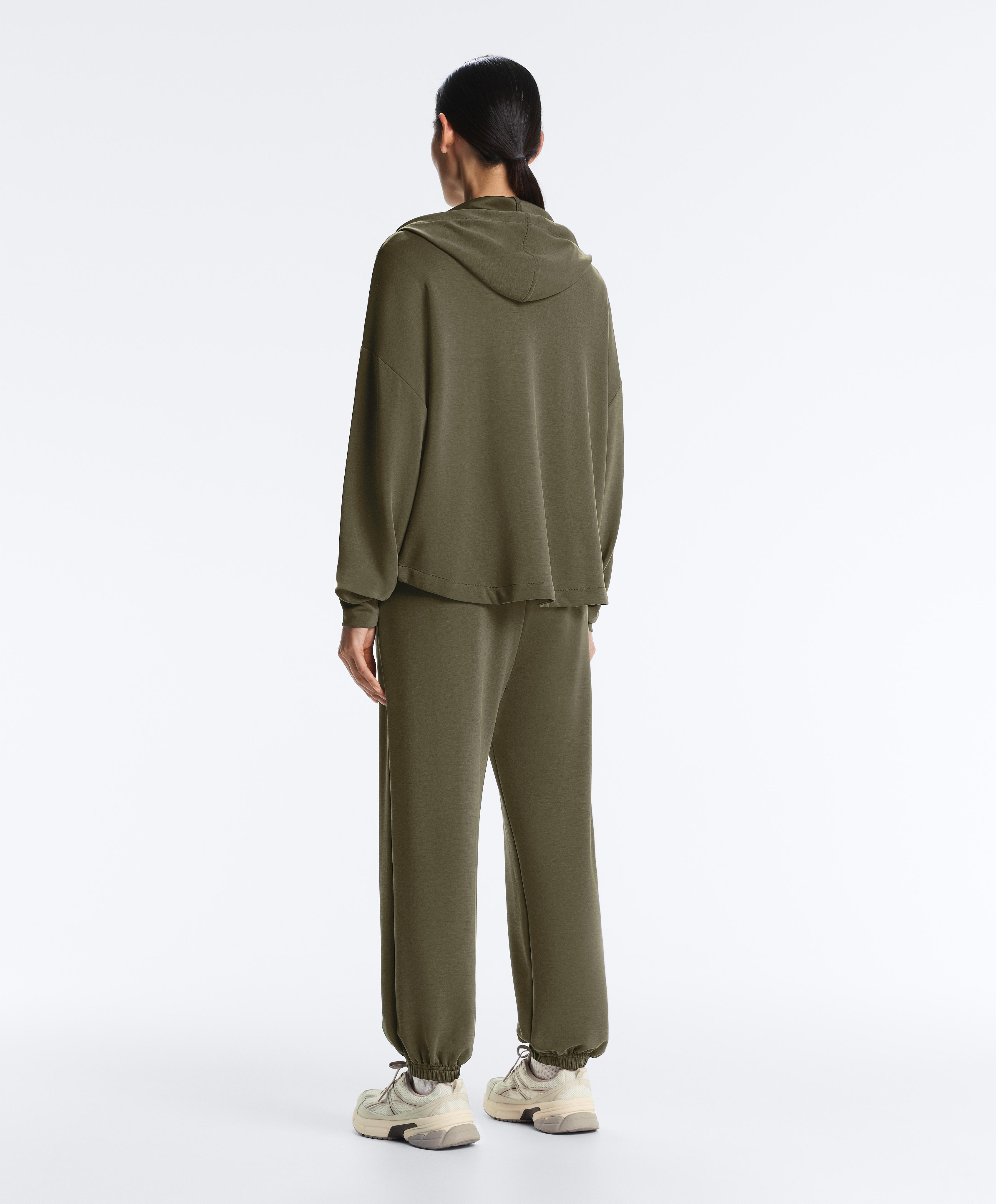 Soft-touch jacket with modal — KHAKI