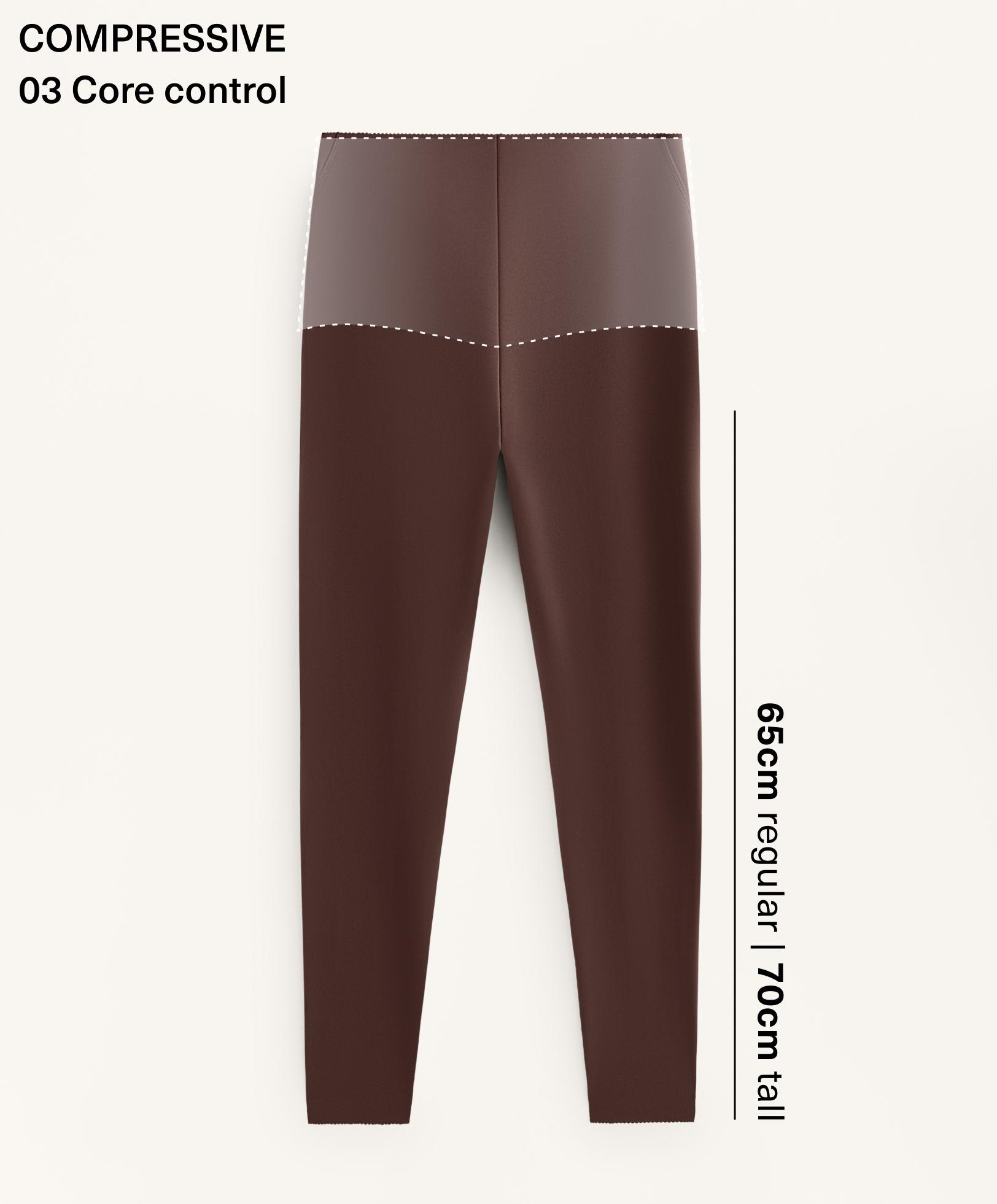 High-rise Compressive core-control ankle-length leggings High-rise Compressive core-control ankle-length leggings