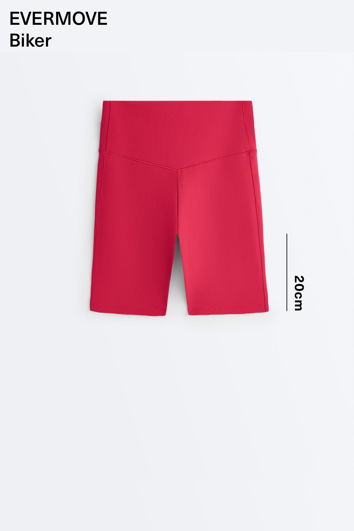 Evermove high-rise 20cm cycle leggings — RED
