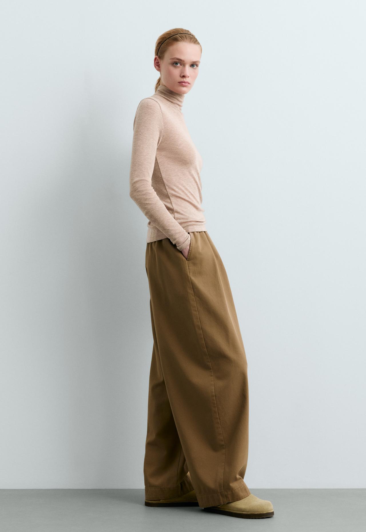 T-shirt base layer rib — MINK MELANGE