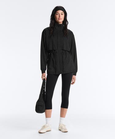 Long checked jacket — BLACK 7