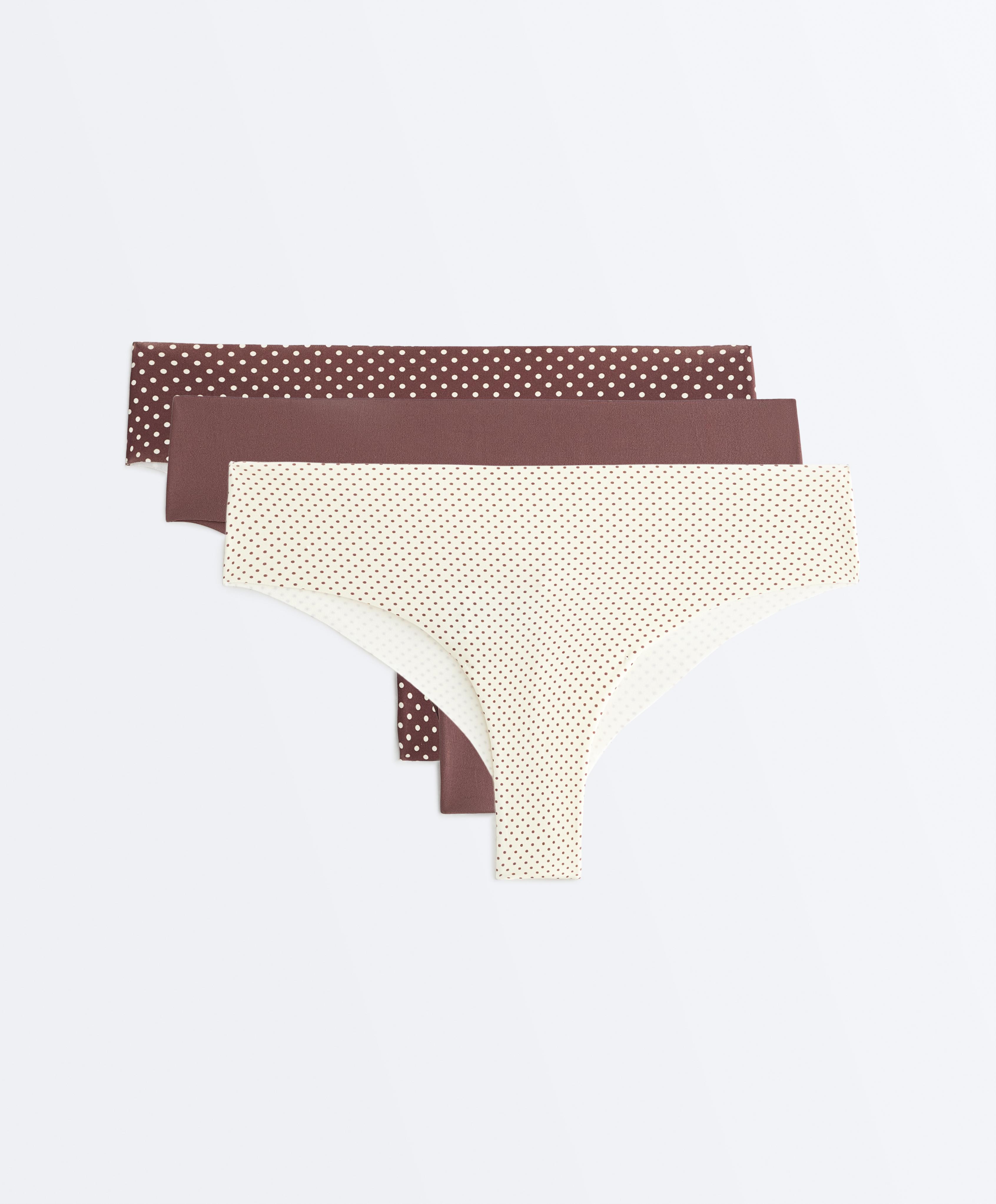 3 invisible laser-cut polyamide blend Brazilian briefs 3 invisible laser-cut polyamide blend Brazilian briefs