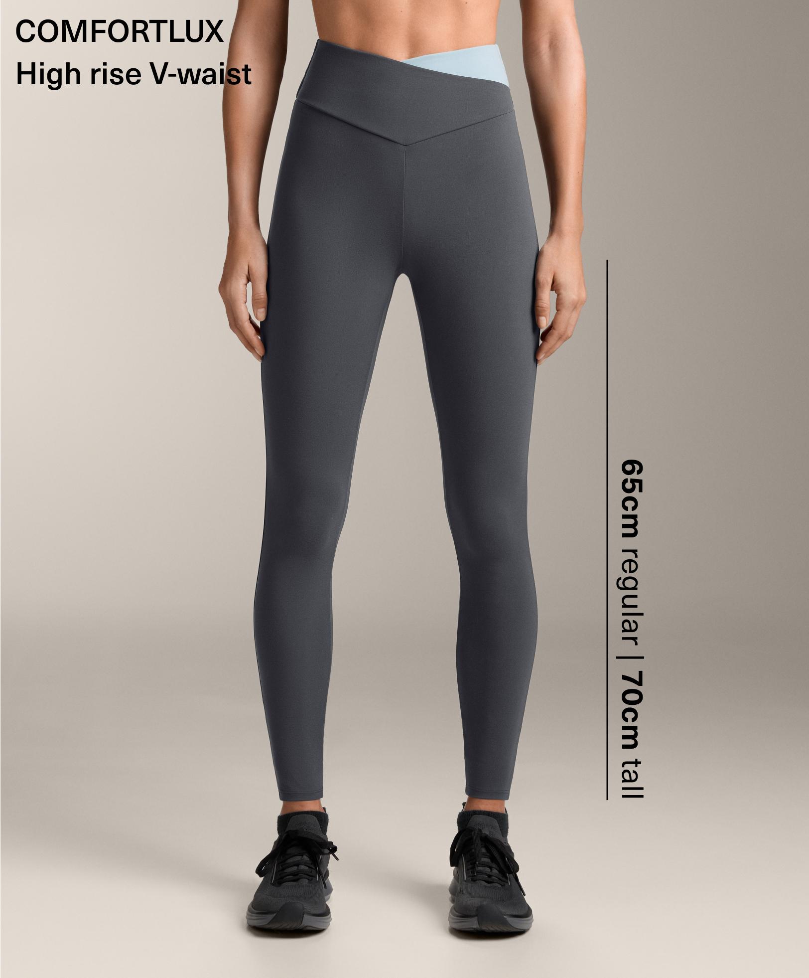 Comfortlux V-waist contrast ankle-length leggings Comfortlux V-waist contrast ankle-length leggings