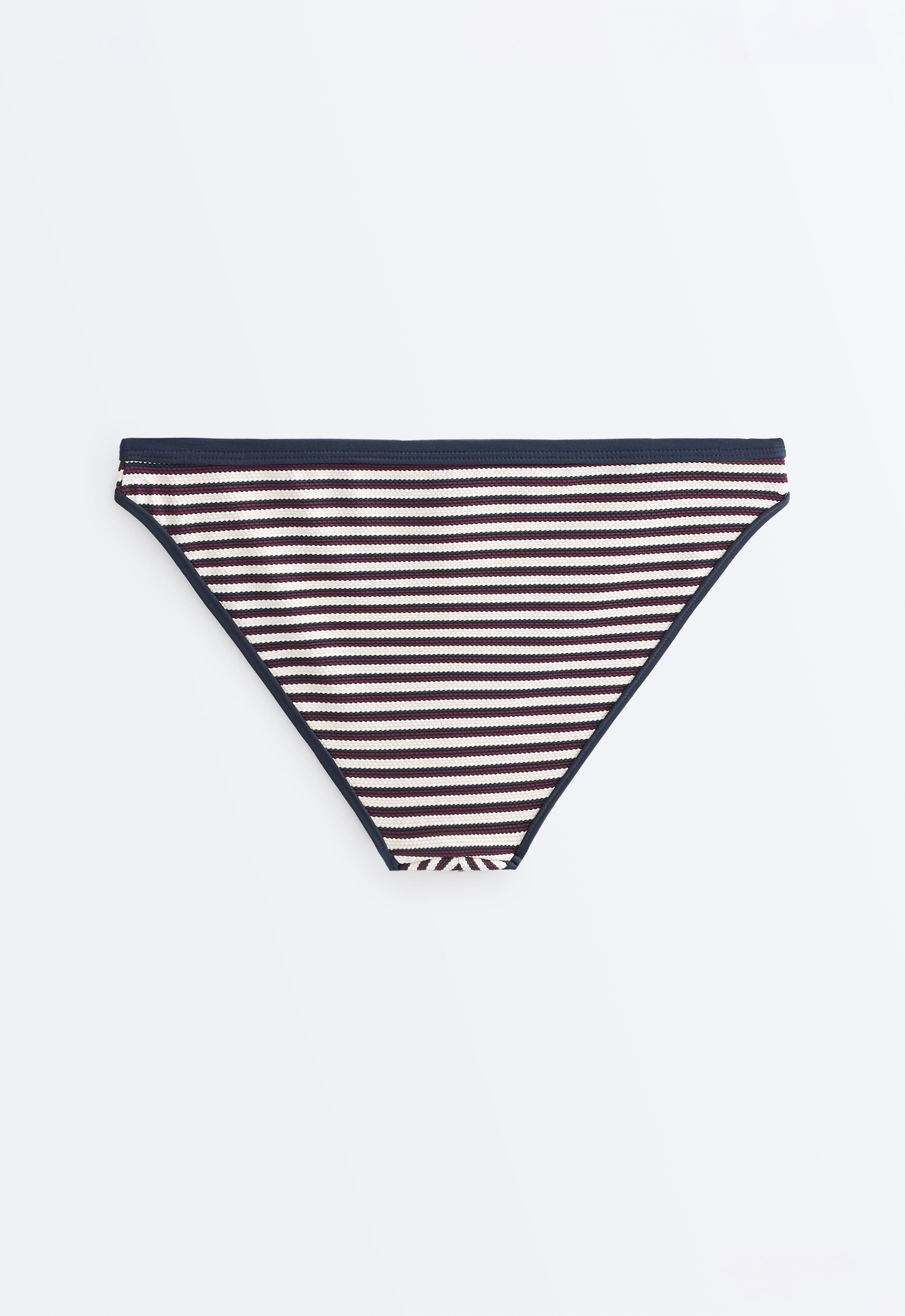 Trim textured stripe classic bikini briefs — NAVY BLUE