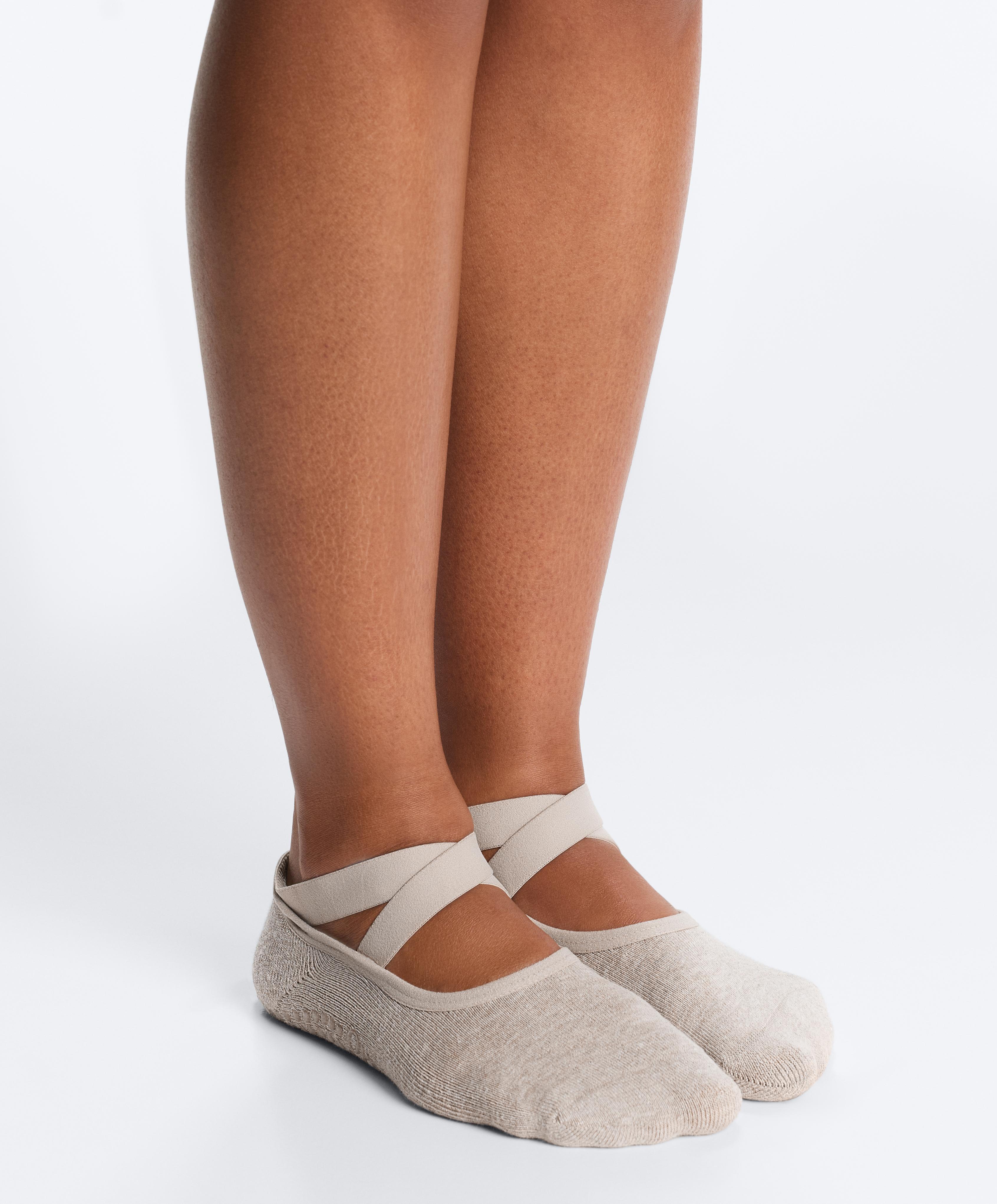 2 זוגות גרבי יוגה ופילאטיס מתערובת כותנה עם רצועות מוצלבות מרופדות 2 זוגות גרבי יוגה ופילאטיס מתערובת כותנה עם רצועות מוצלבות מרופדות