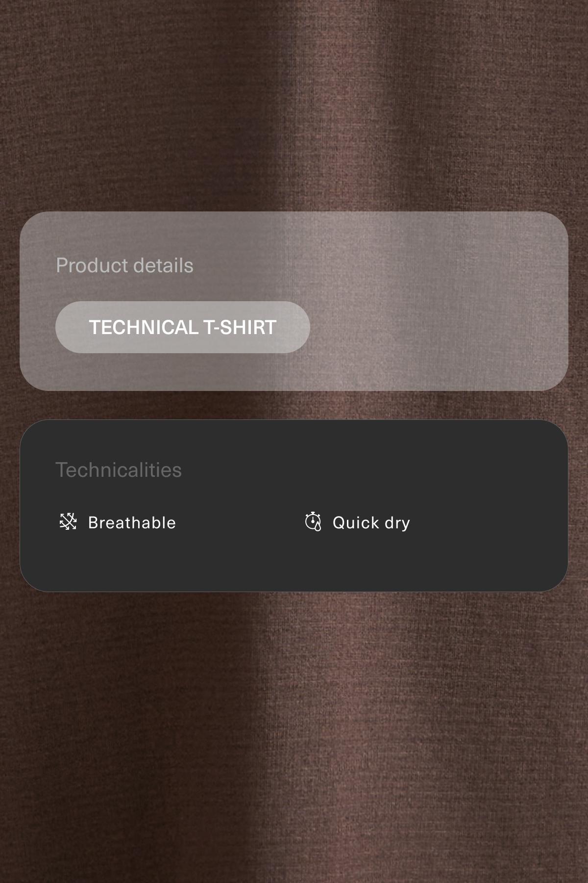 Long-sleeved technical T-shirt — BROWN