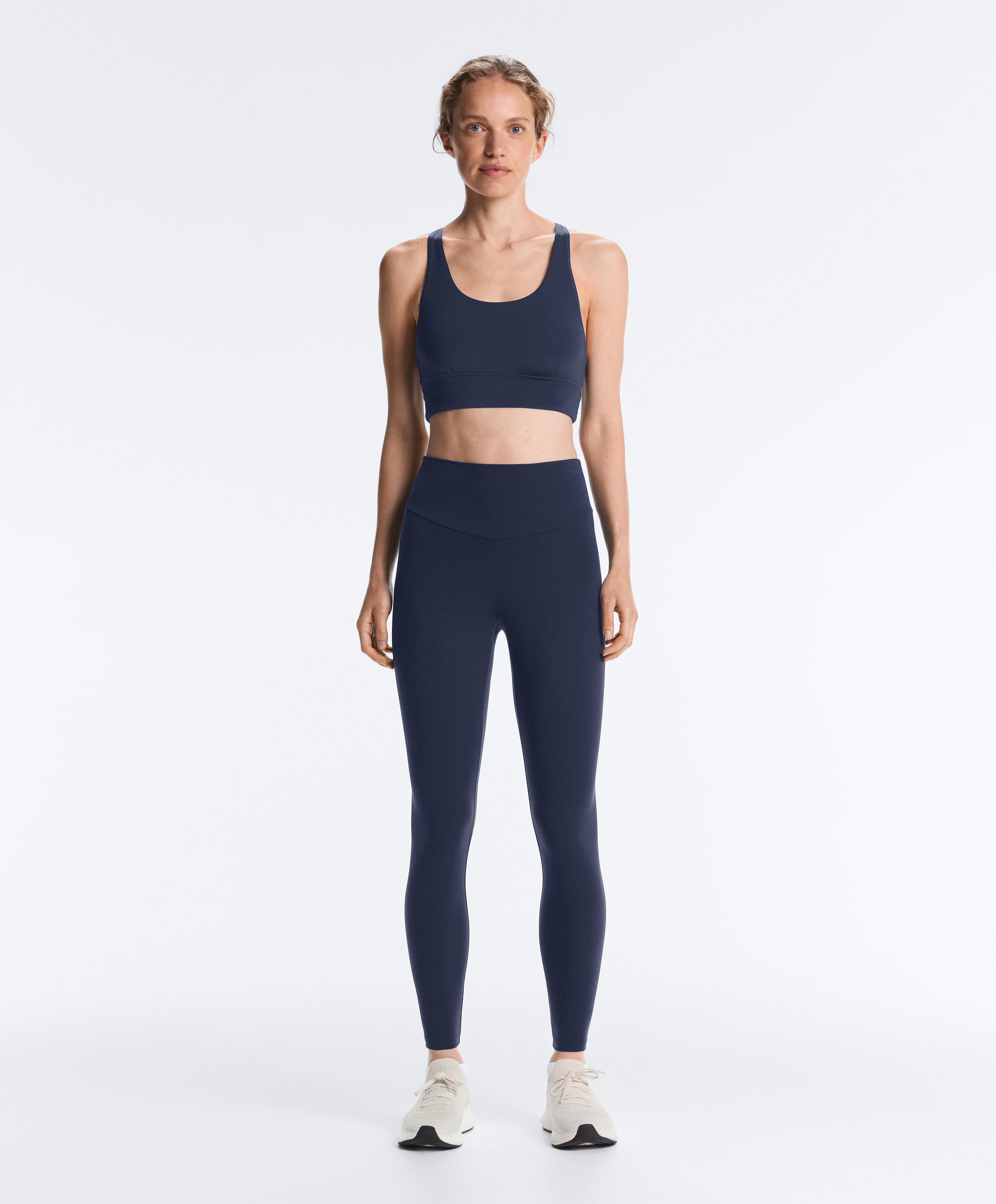 Comfortlux high-waisted ankle-length leggings — NAVY BLUE