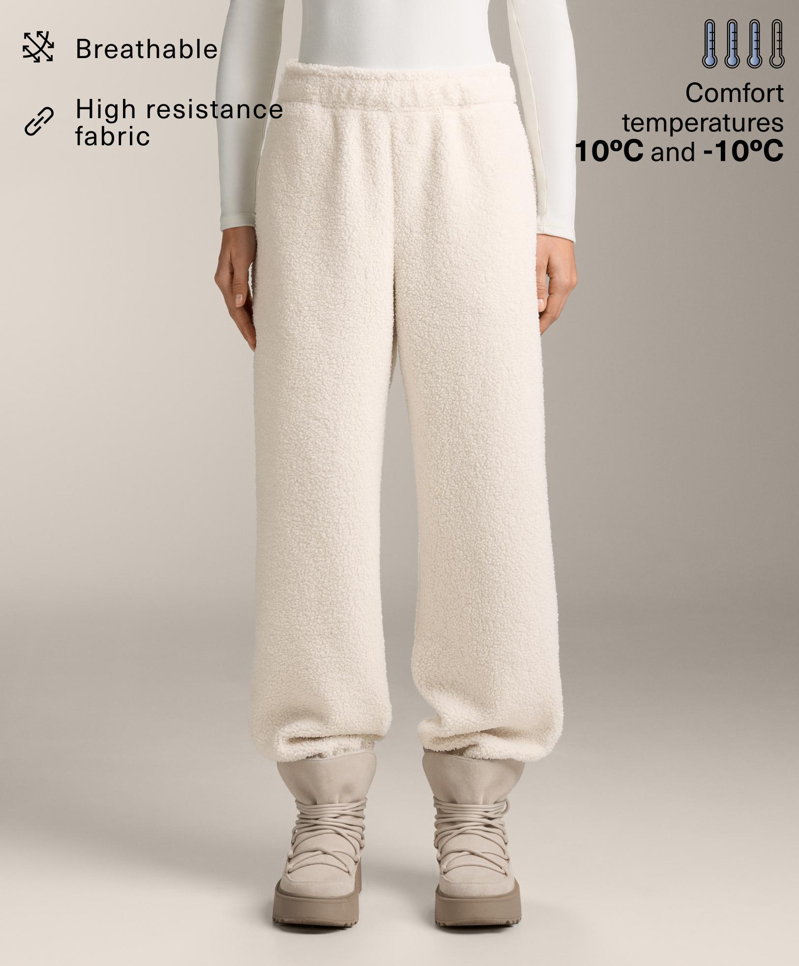 Lightweight faux-shearling jogging trousers - Sale Lightweight faux-shearling jogging trousers - Sale