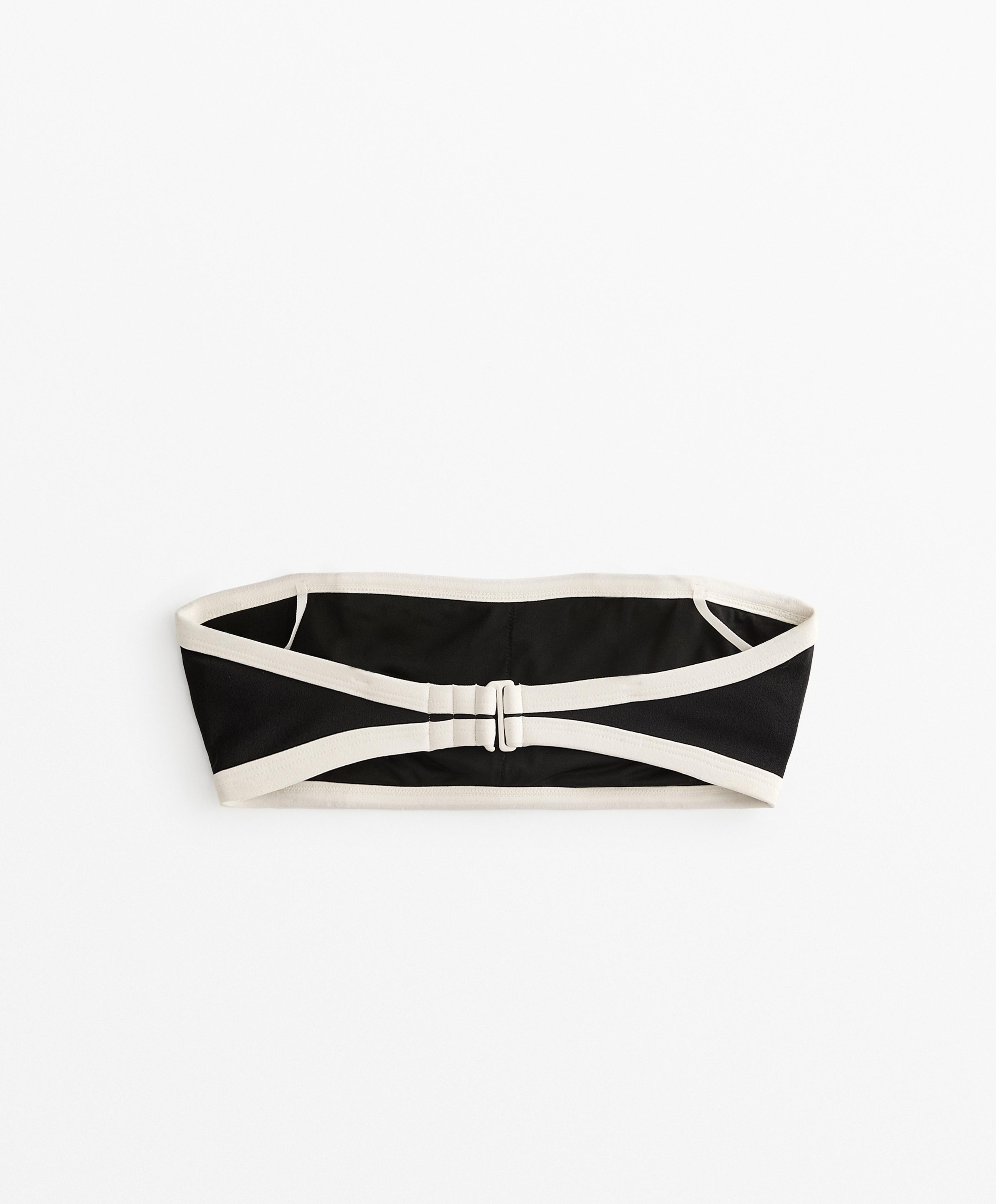 Bandeau bikini with contrast trim Bandeau bikini with contrast trim