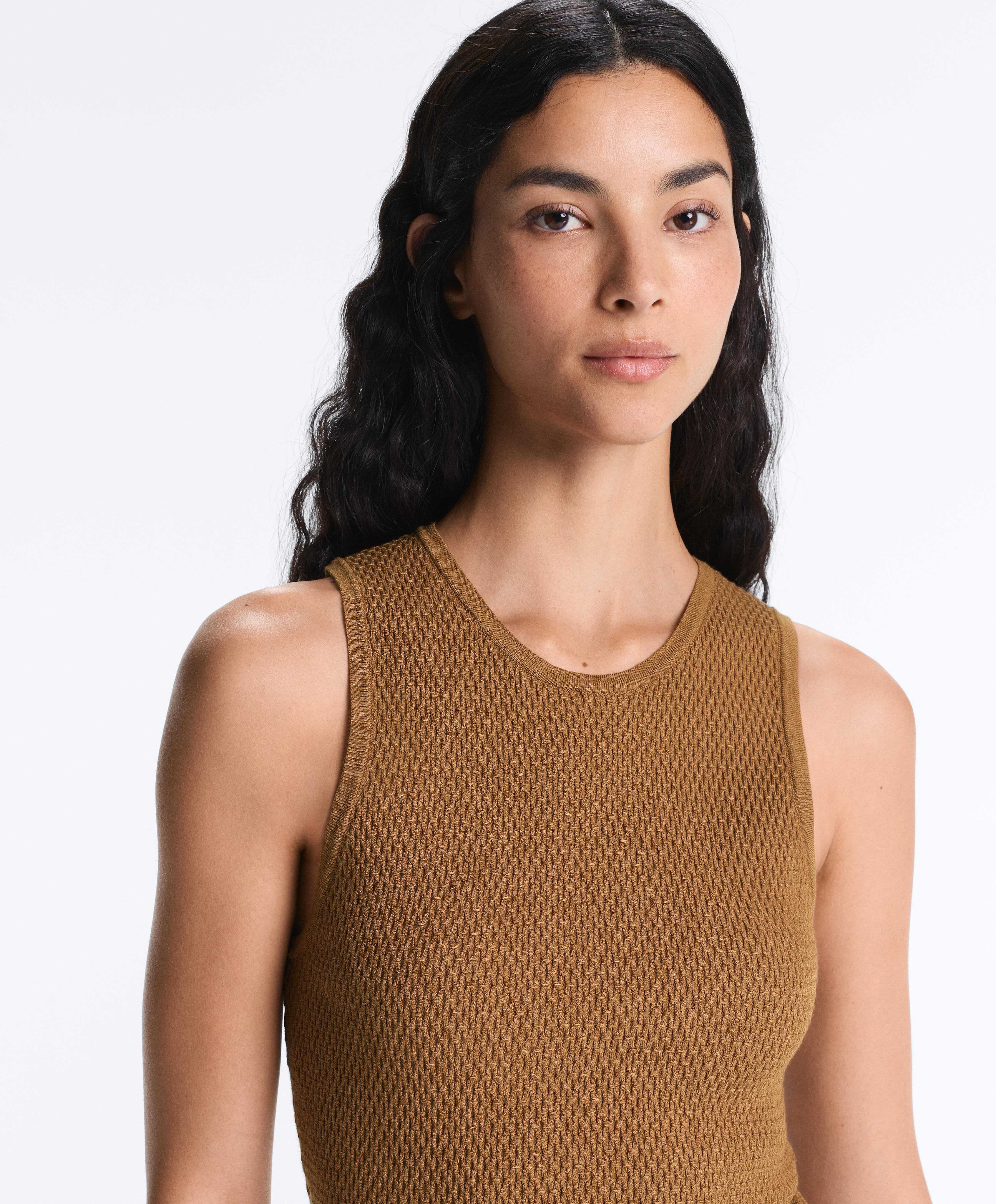 Sleeveless knit top — COPPER