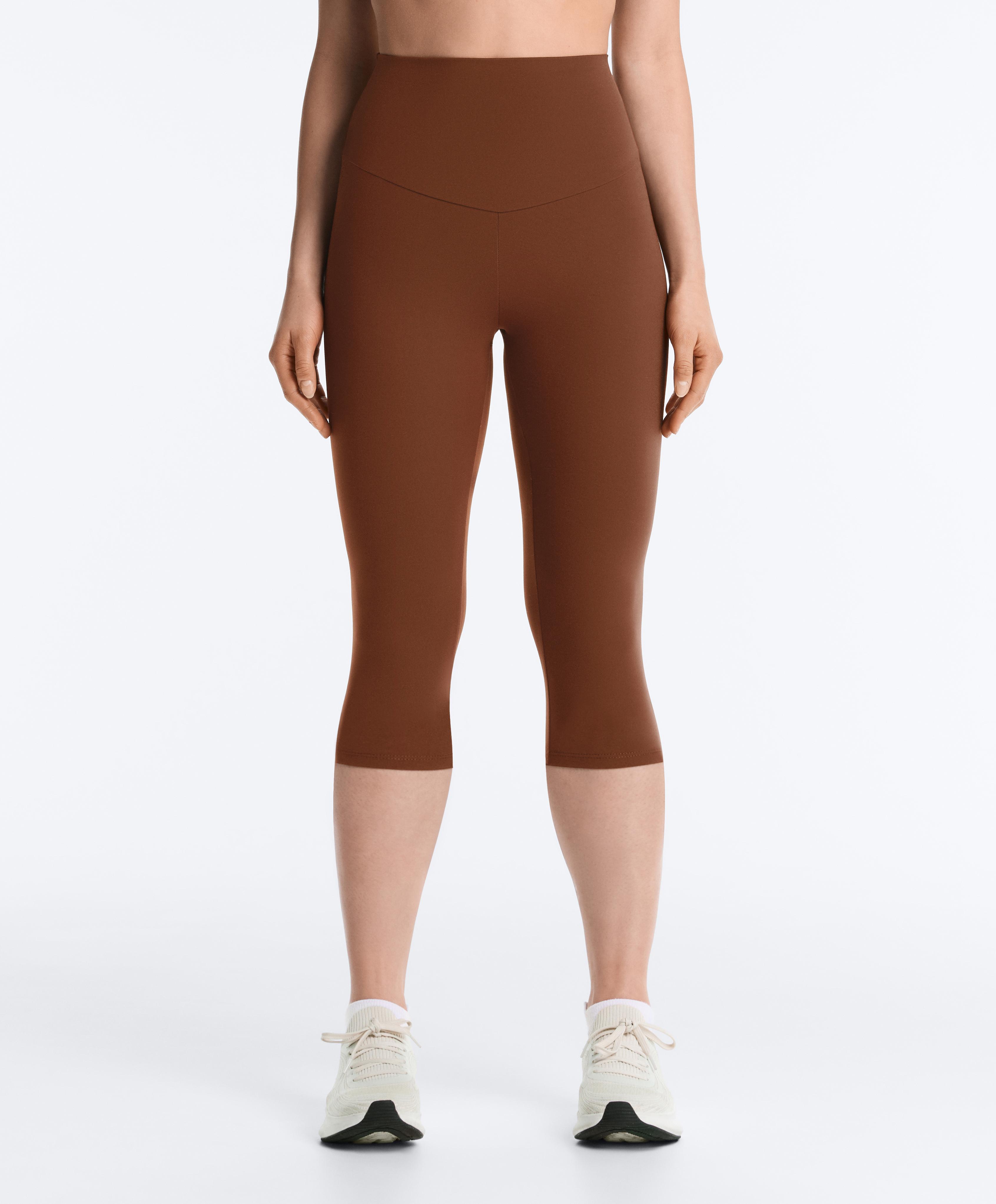 Comfortlux super-high-rise 50cm capri leggings — COFFEE