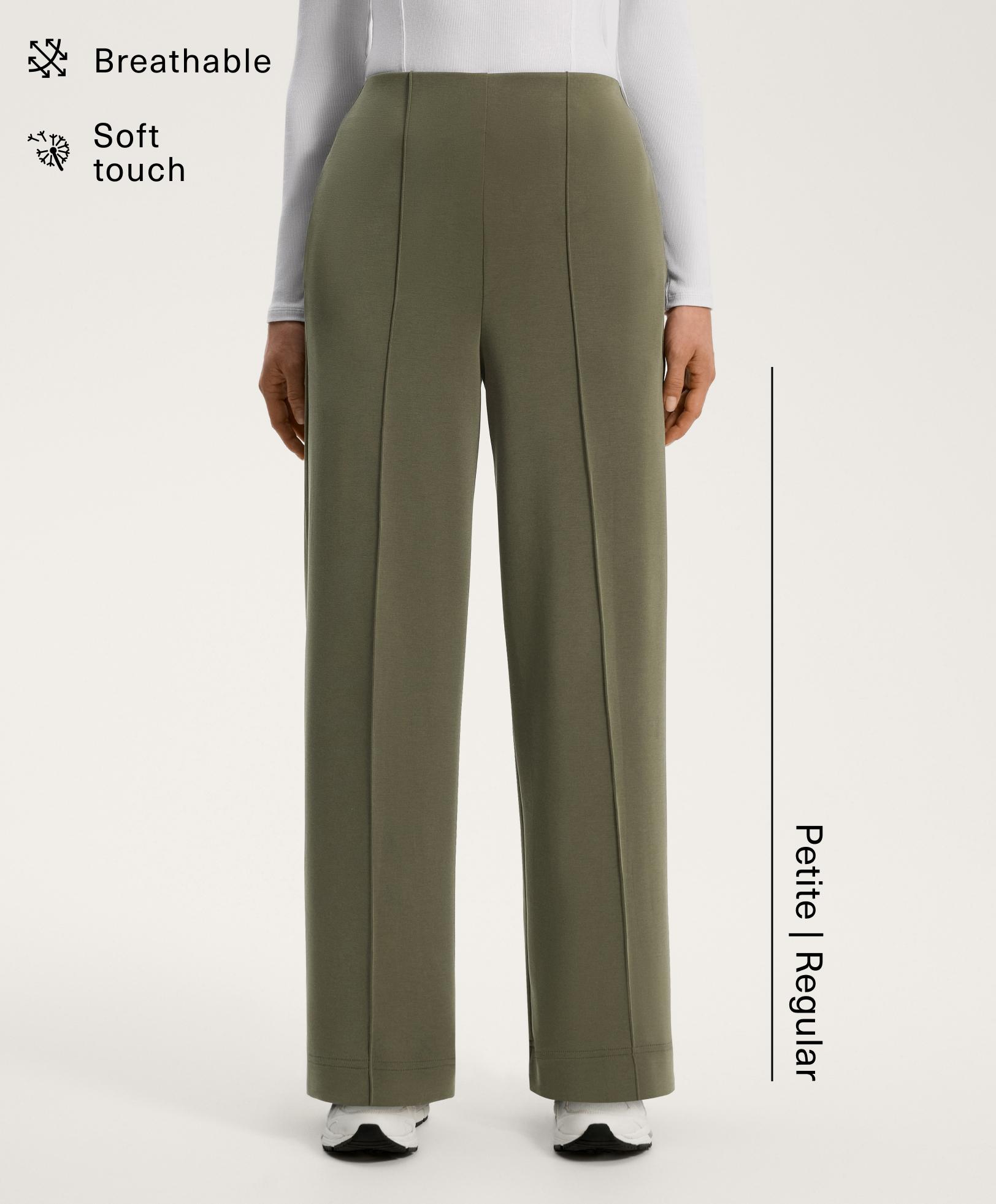 Straight-leg trousers with soft-touch modal and crease Straight-leg trousers with soft-touch modal and crease