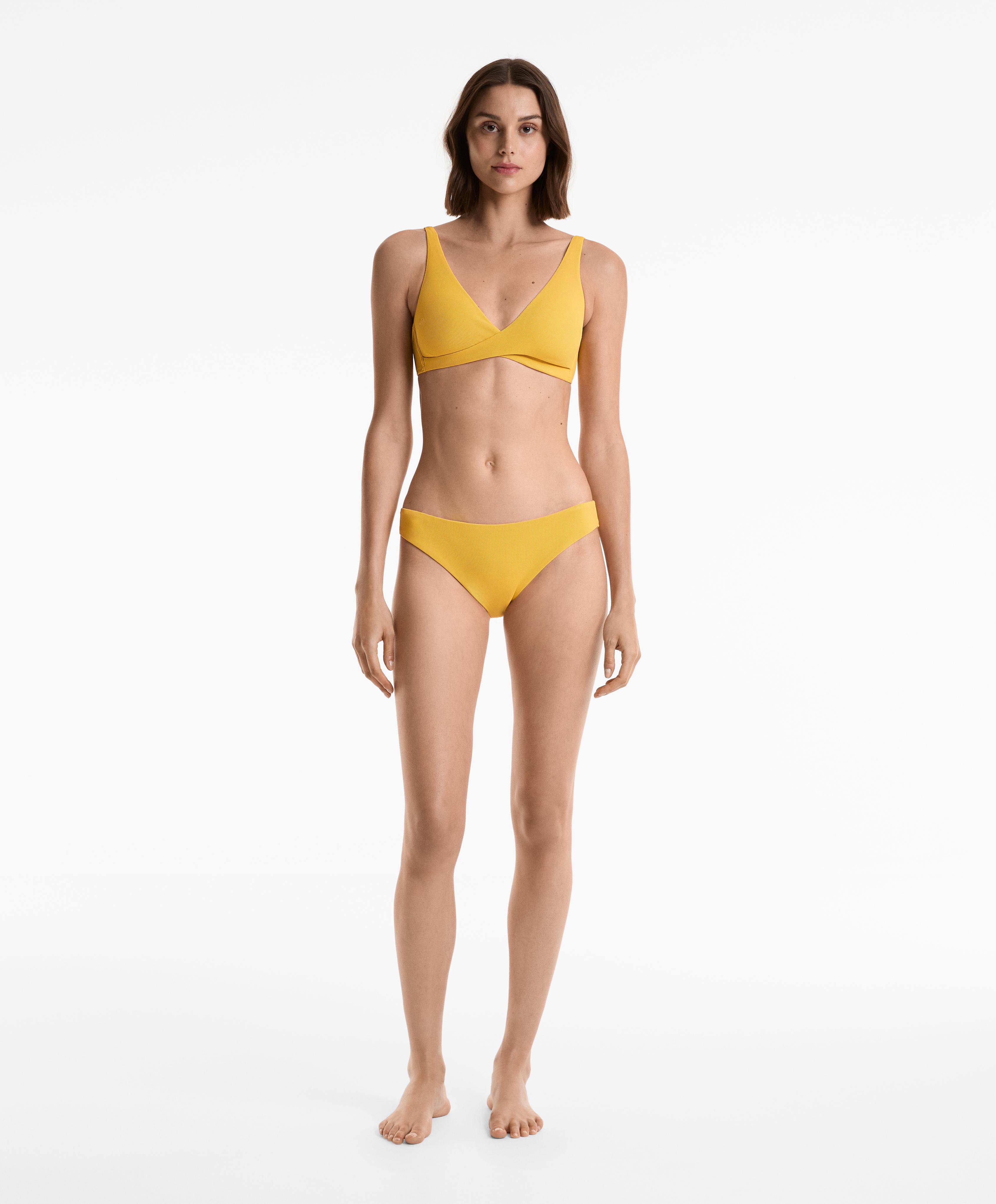 Haut de bikini halter croisé piqué - Soldes Haut de bikini halter croisé piqué - Soldes