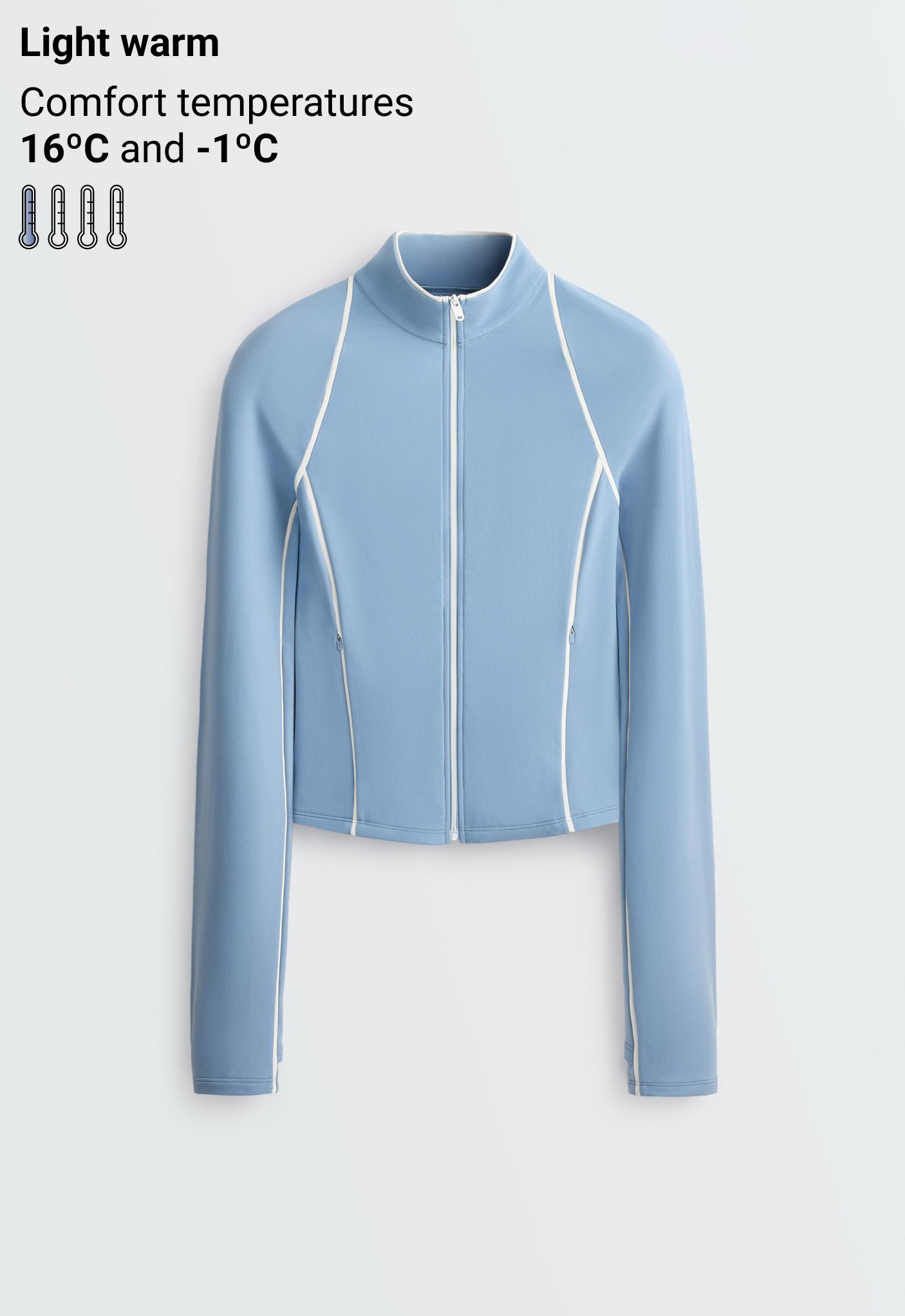 Light warm piping technical jacket — BLUE