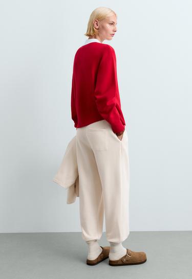 Marl fleece joggers — PALE ECRU 3
