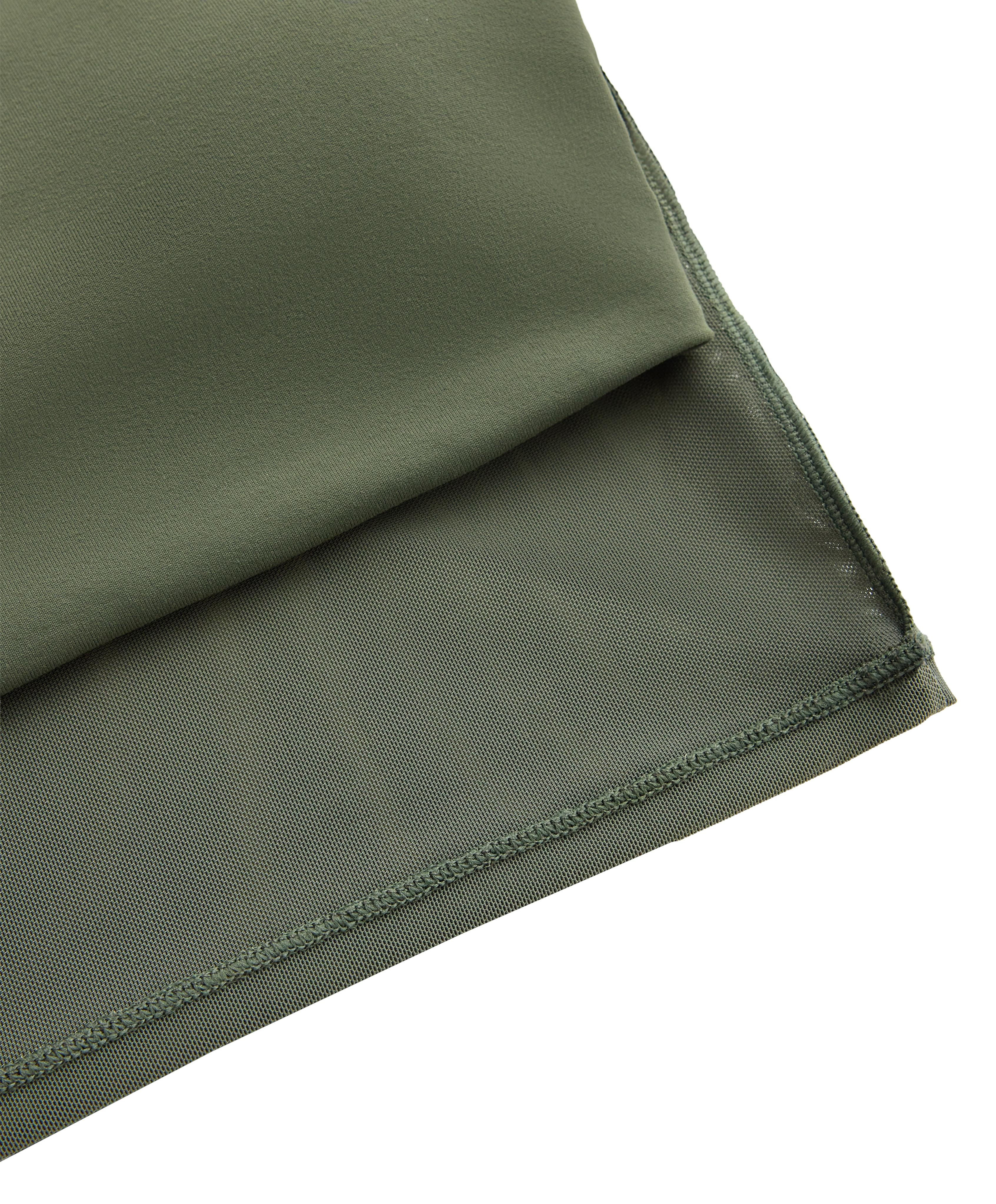 Evermove short-sleeved overlay tank top — KHAKI