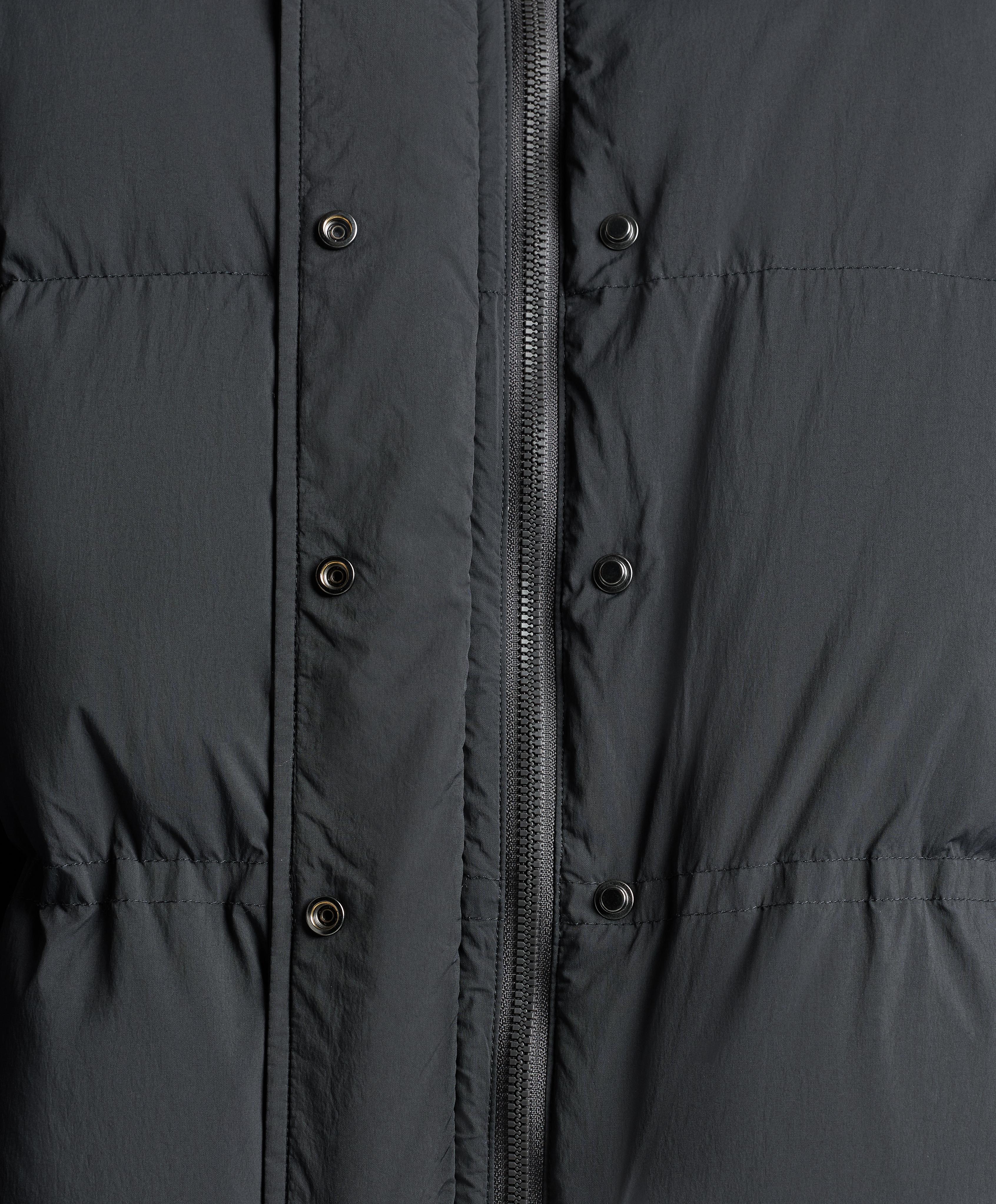 Short 100% down puffer jacket — ASPHALT