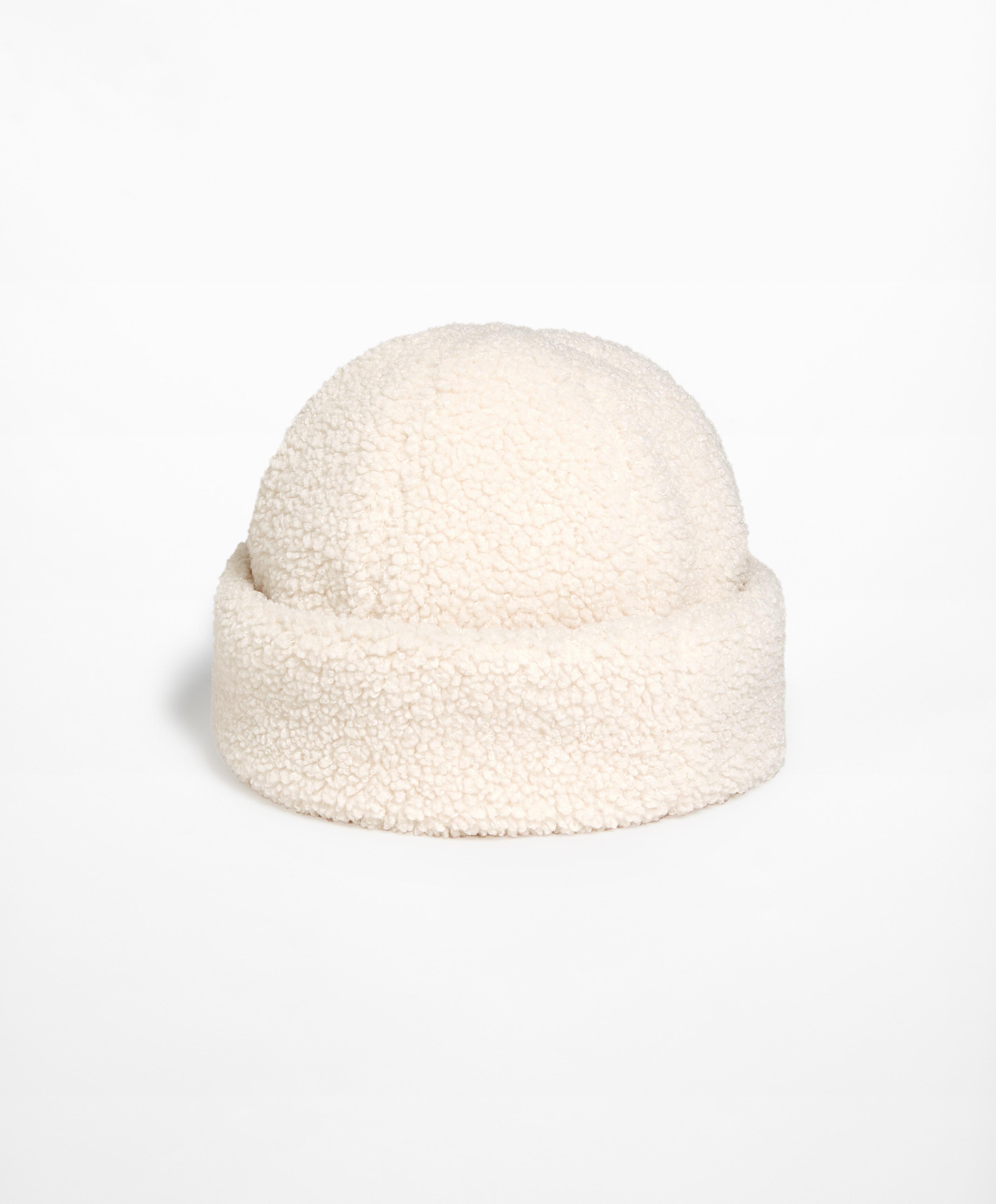 Faux-shearling hat