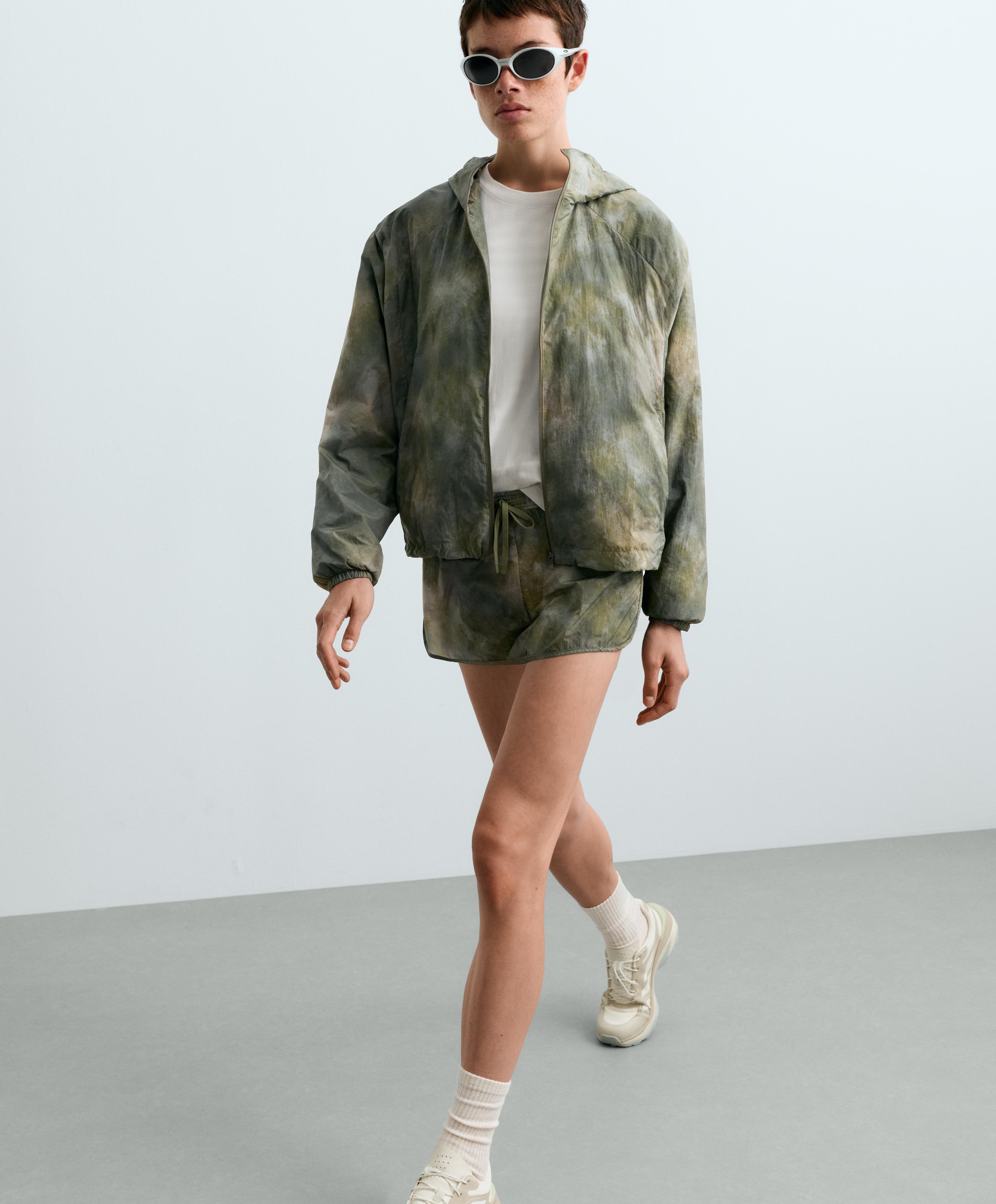 Printed track jacket — KHAKI