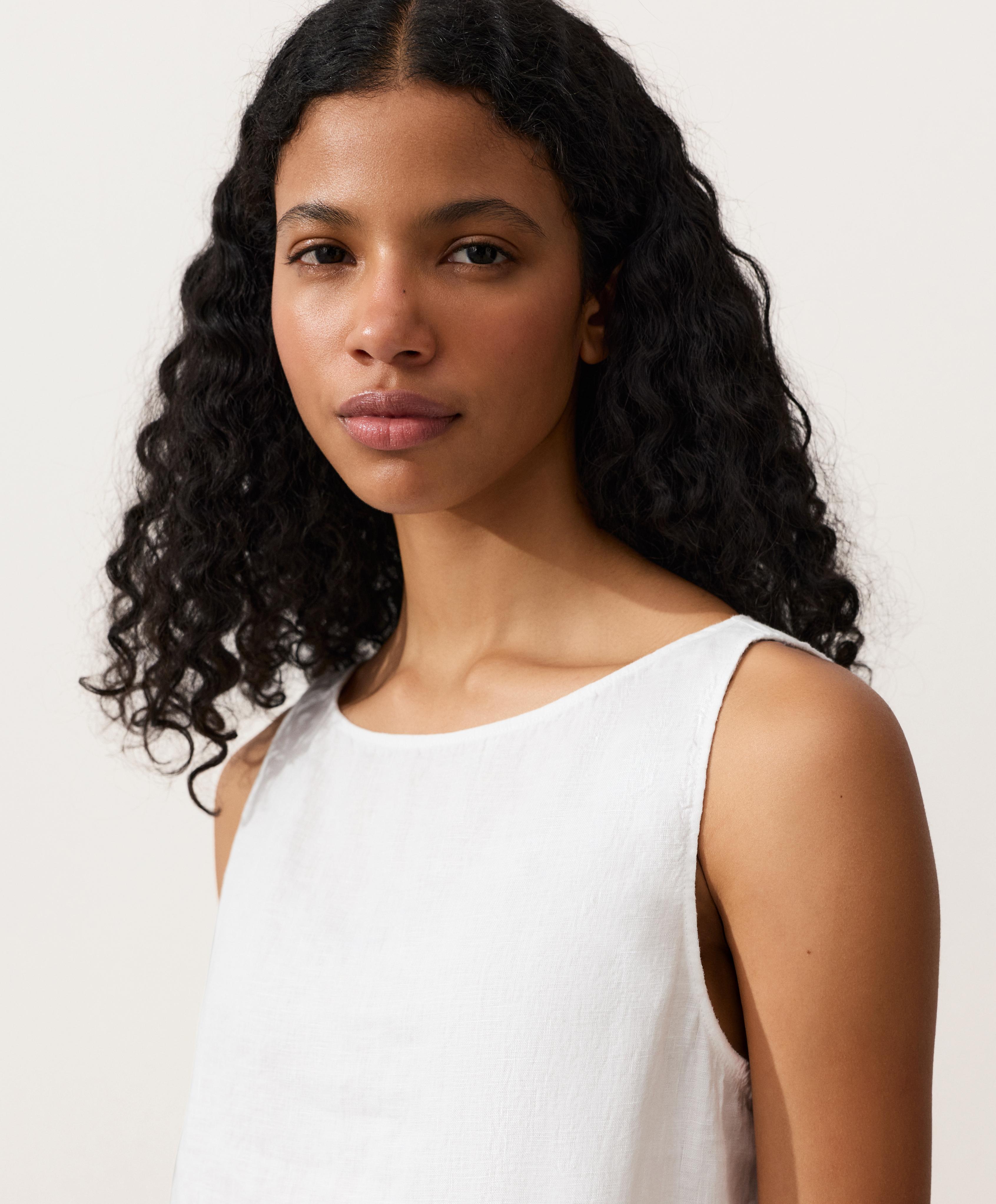 توب مربع 100% كتان توب مربع 100% كتان