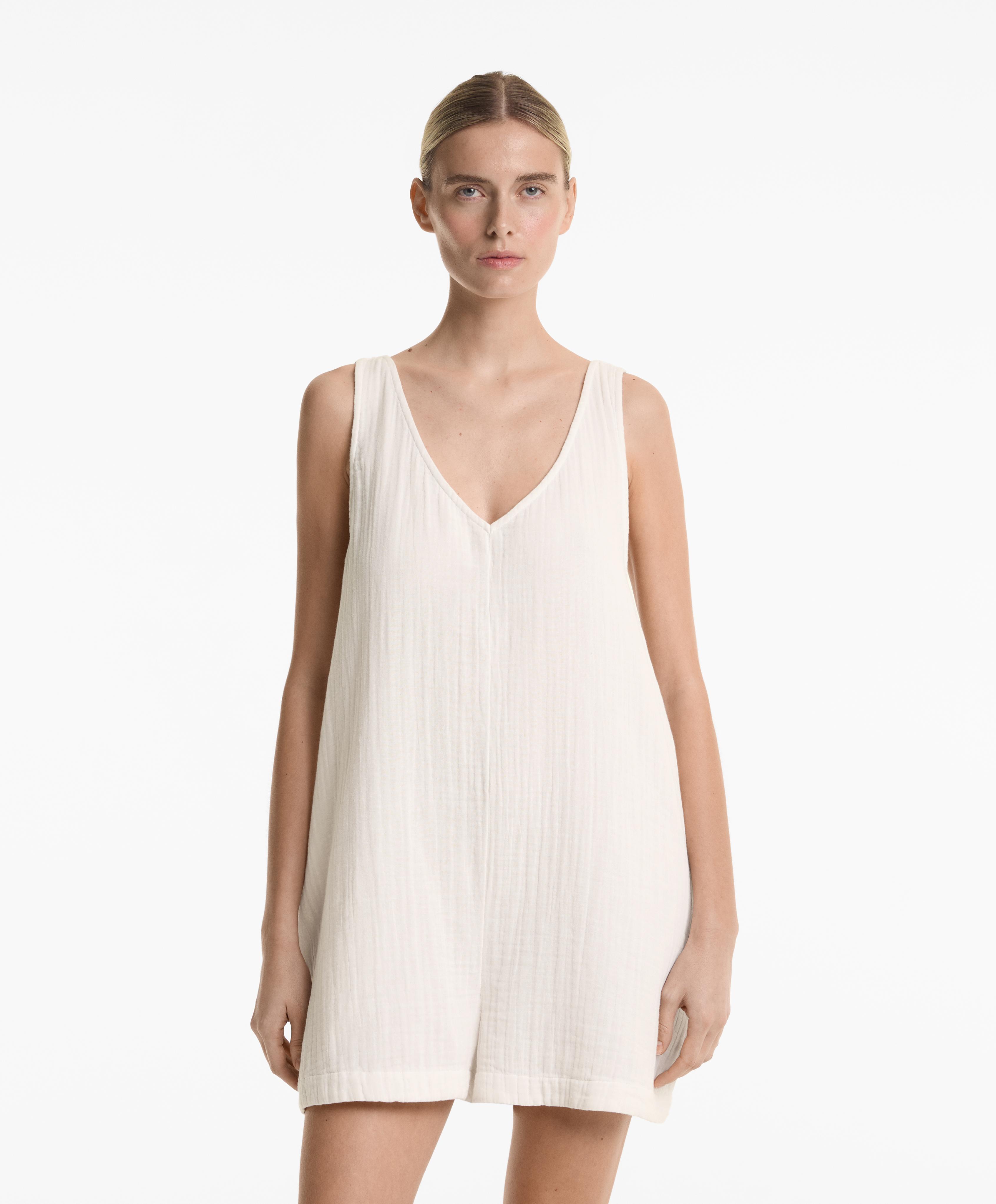 Short 100% cotton playsuit Short 100% cotton playsuit