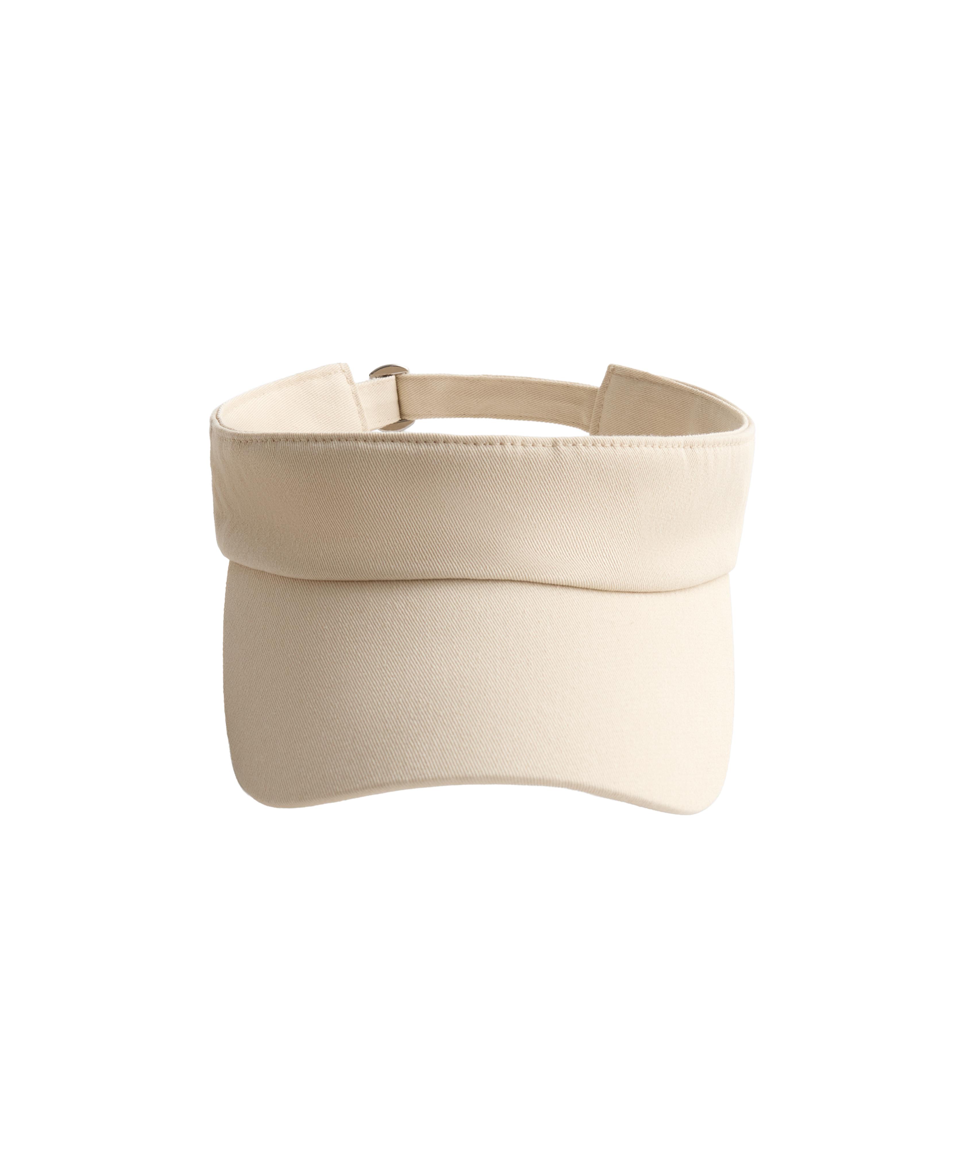 Washed-effect 100% cotton visor — ECRU