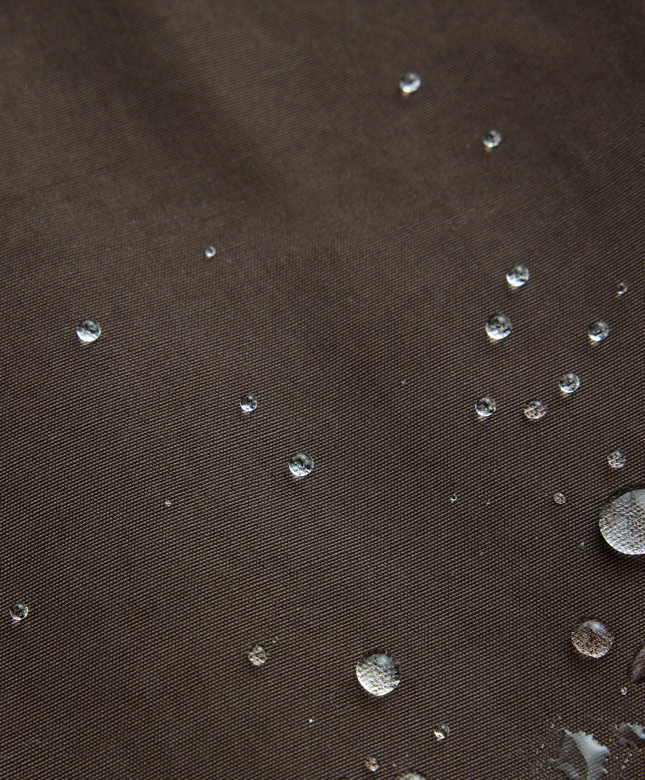Short 10k waterproof canvas technical jacket — BROWN
