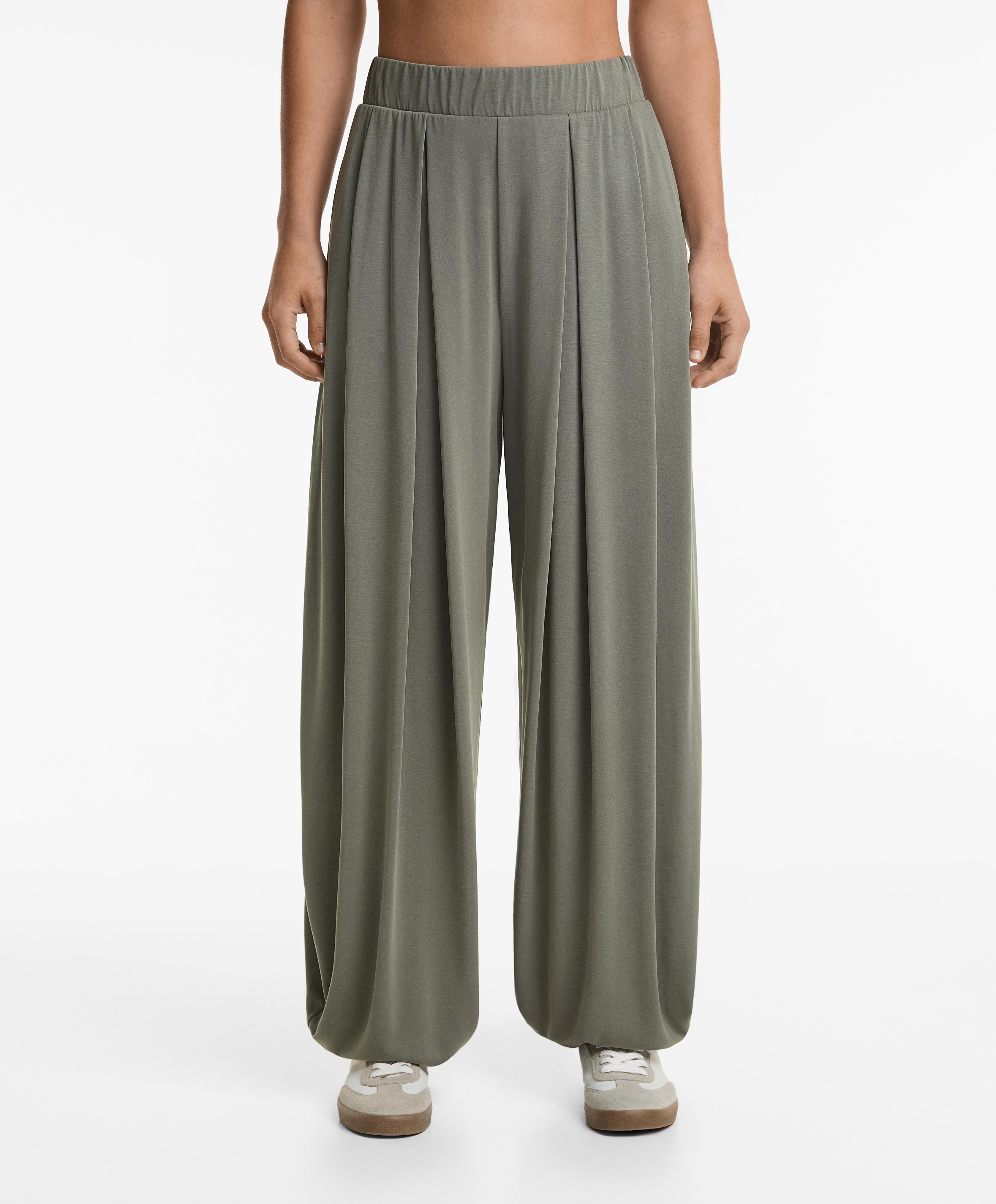 Modal blend flowy balloon trousers Modal blend flowy balloon trousers