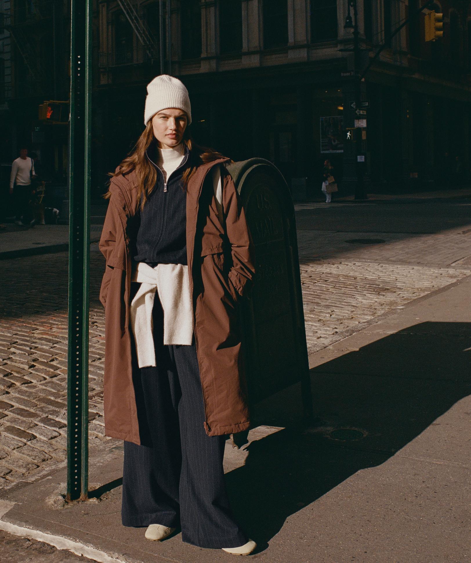 Pinstripe structured wide-leg trousers Pinstripe structured wide-leg trousers