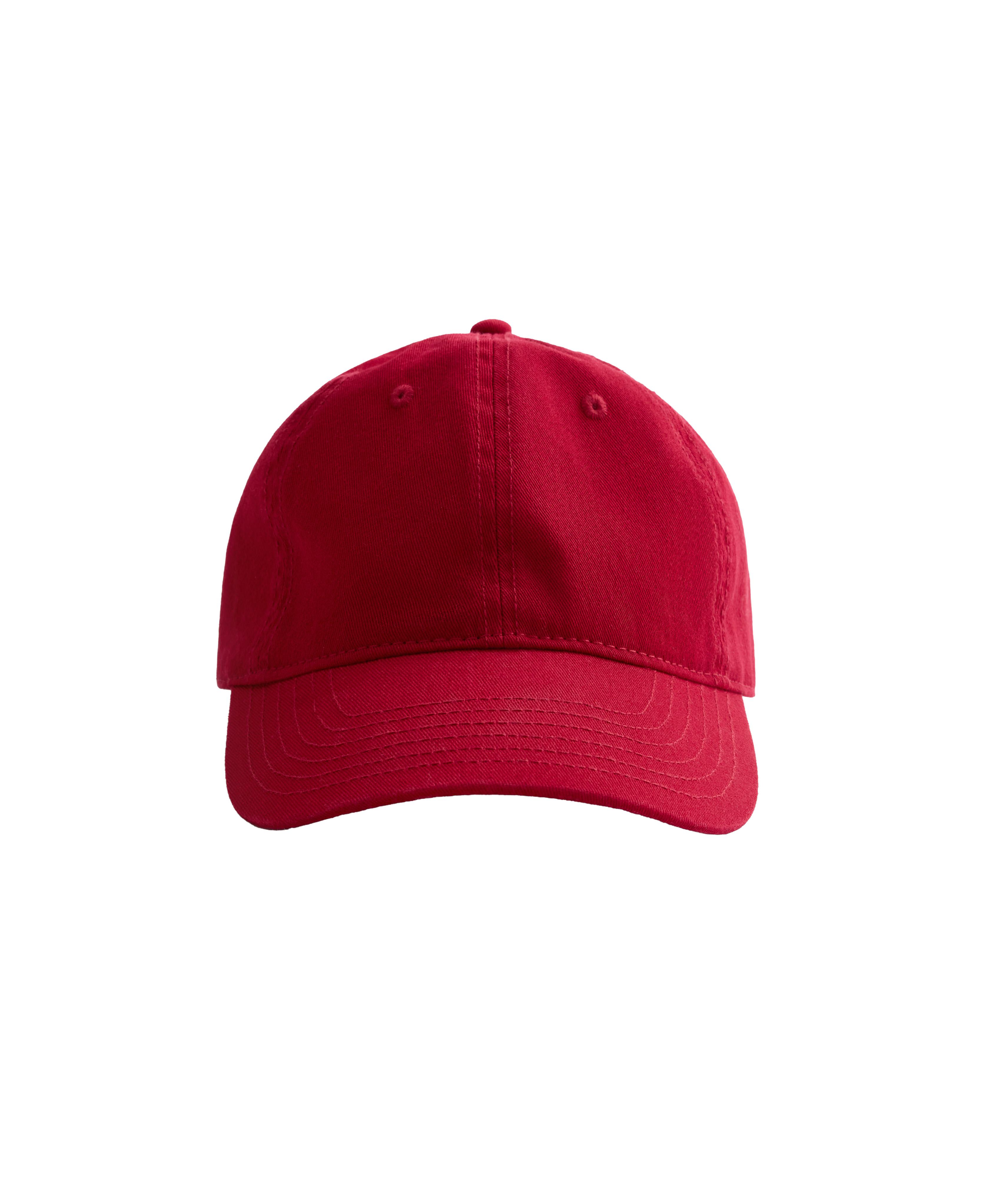Washed-effect 100% cotton cap — BRIGHT RED