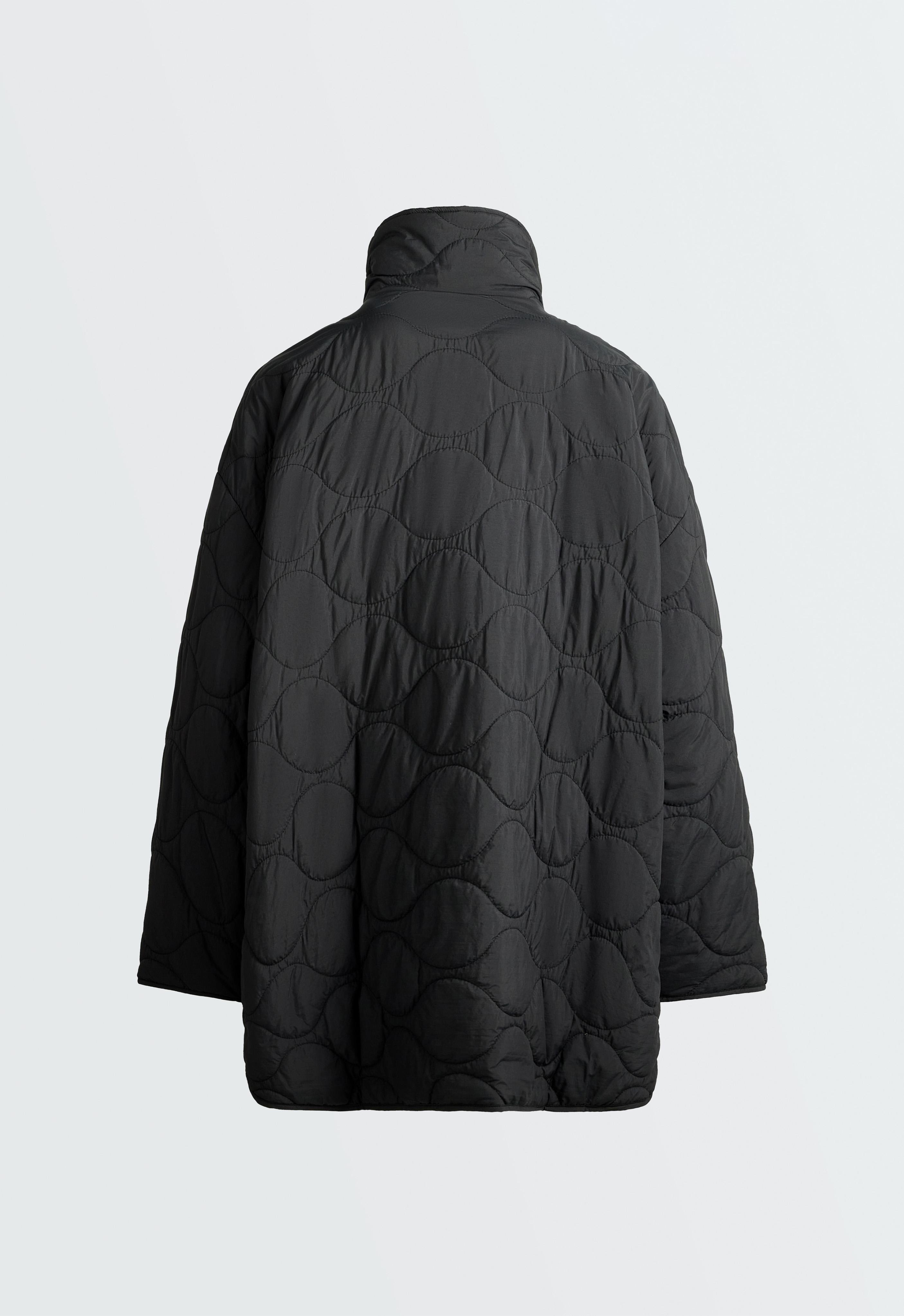 FELLEX® AEROGEL water-repellent padded midi jacket — BLACK