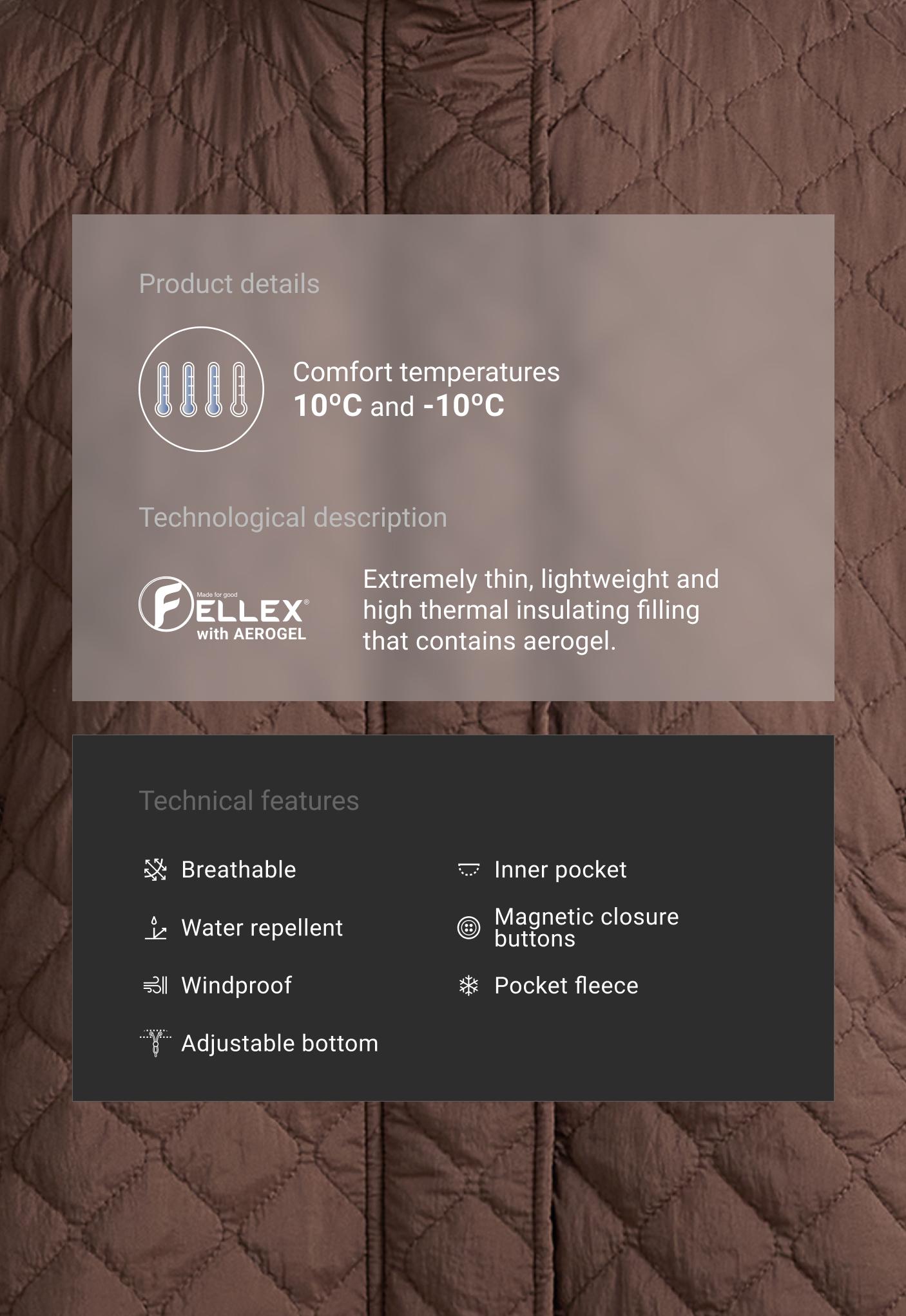 Veste courte matelassée FELLEX® avec AEROGEL