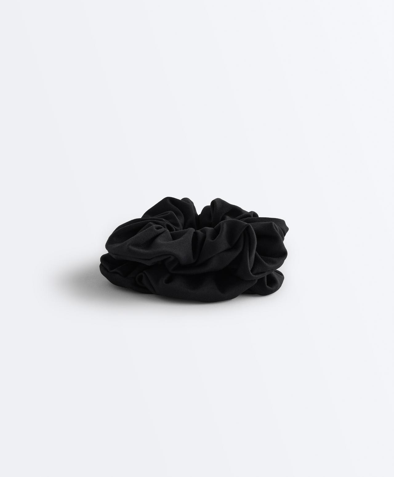 2 large hair scrunchies — BLACK