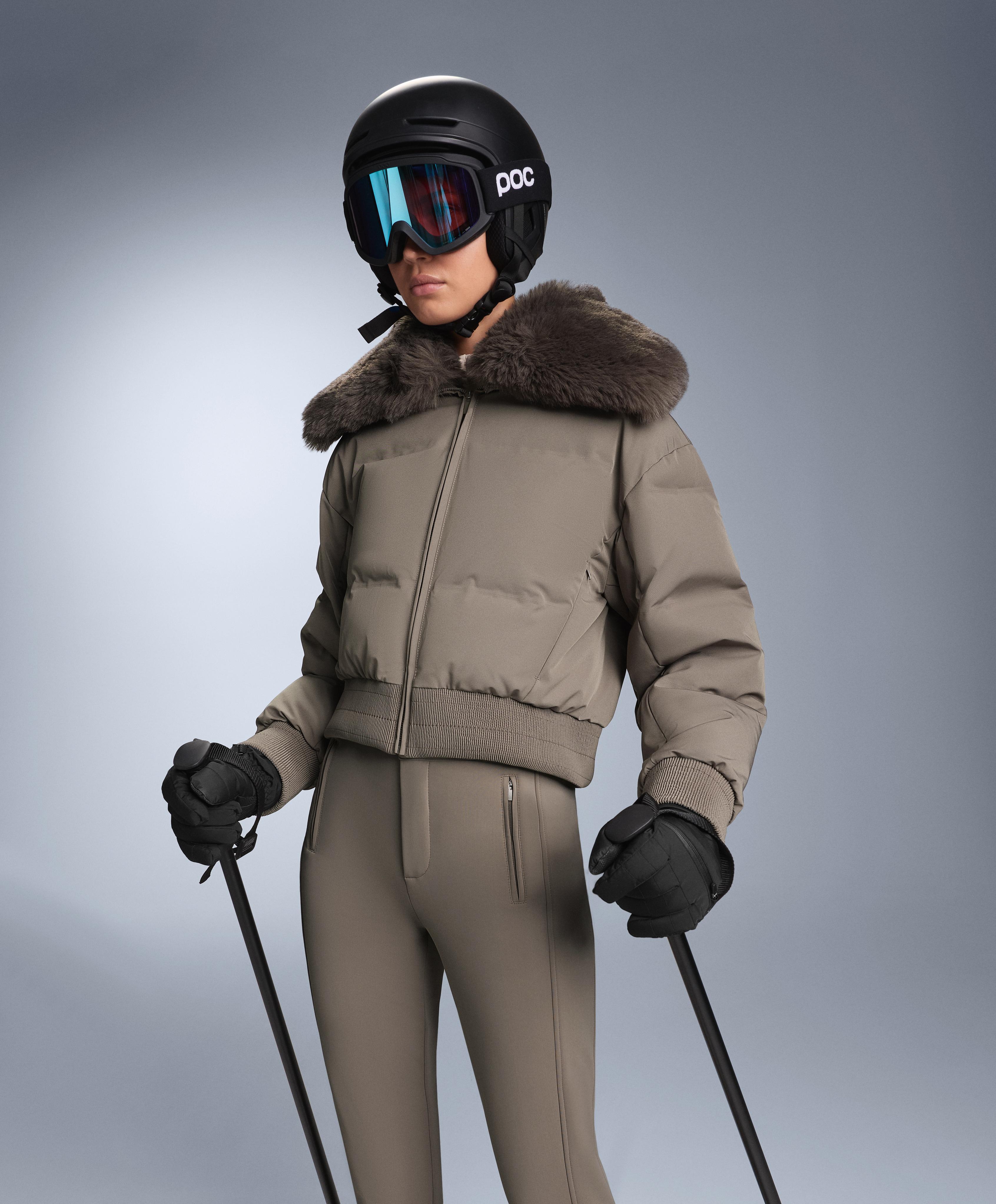MINARDI PIUME SKI water-resistant 80% down and 20% feather jacket — DARK TAUPE