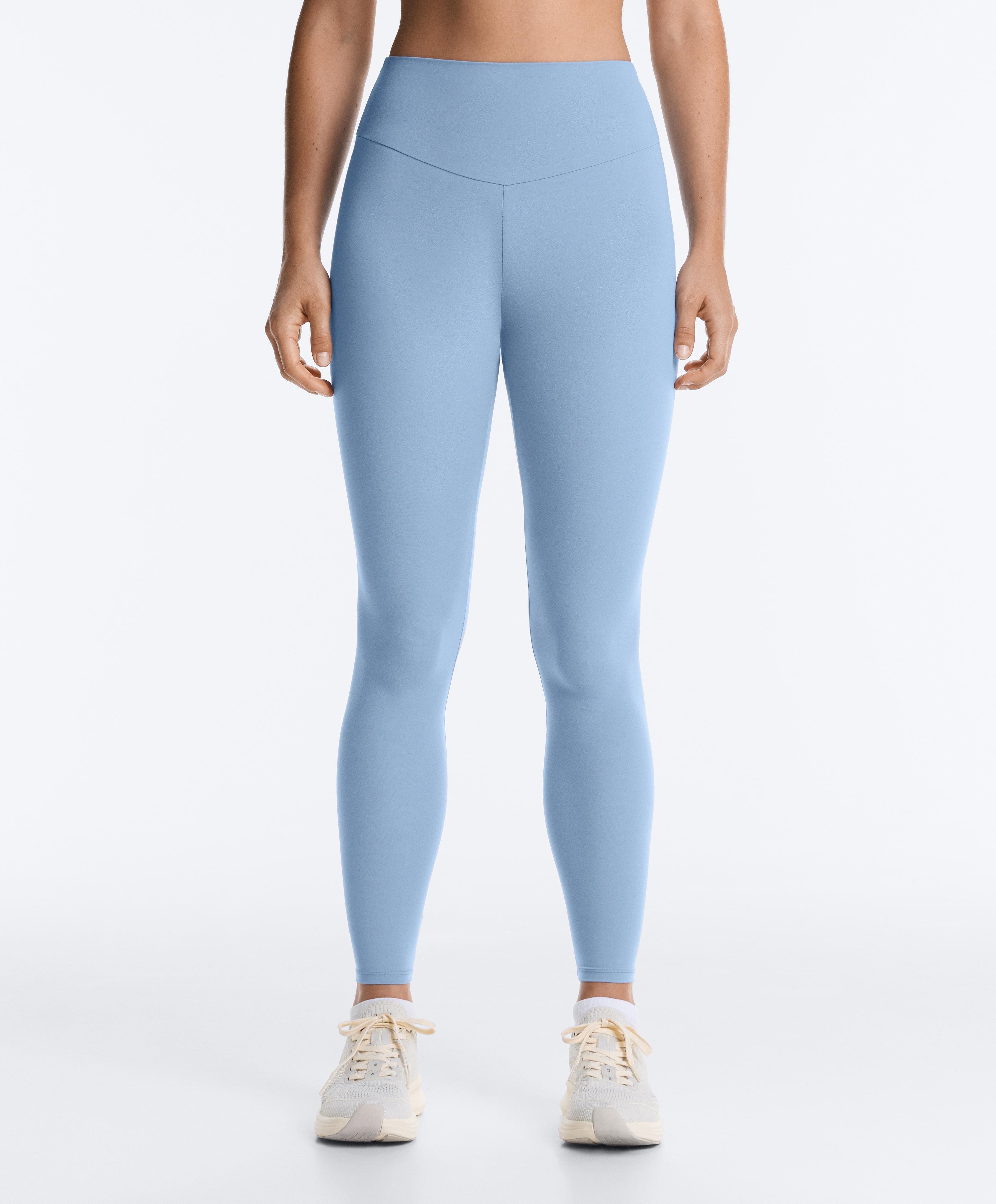 Comfortlux high-waisted ankle-length leggings — BLUE