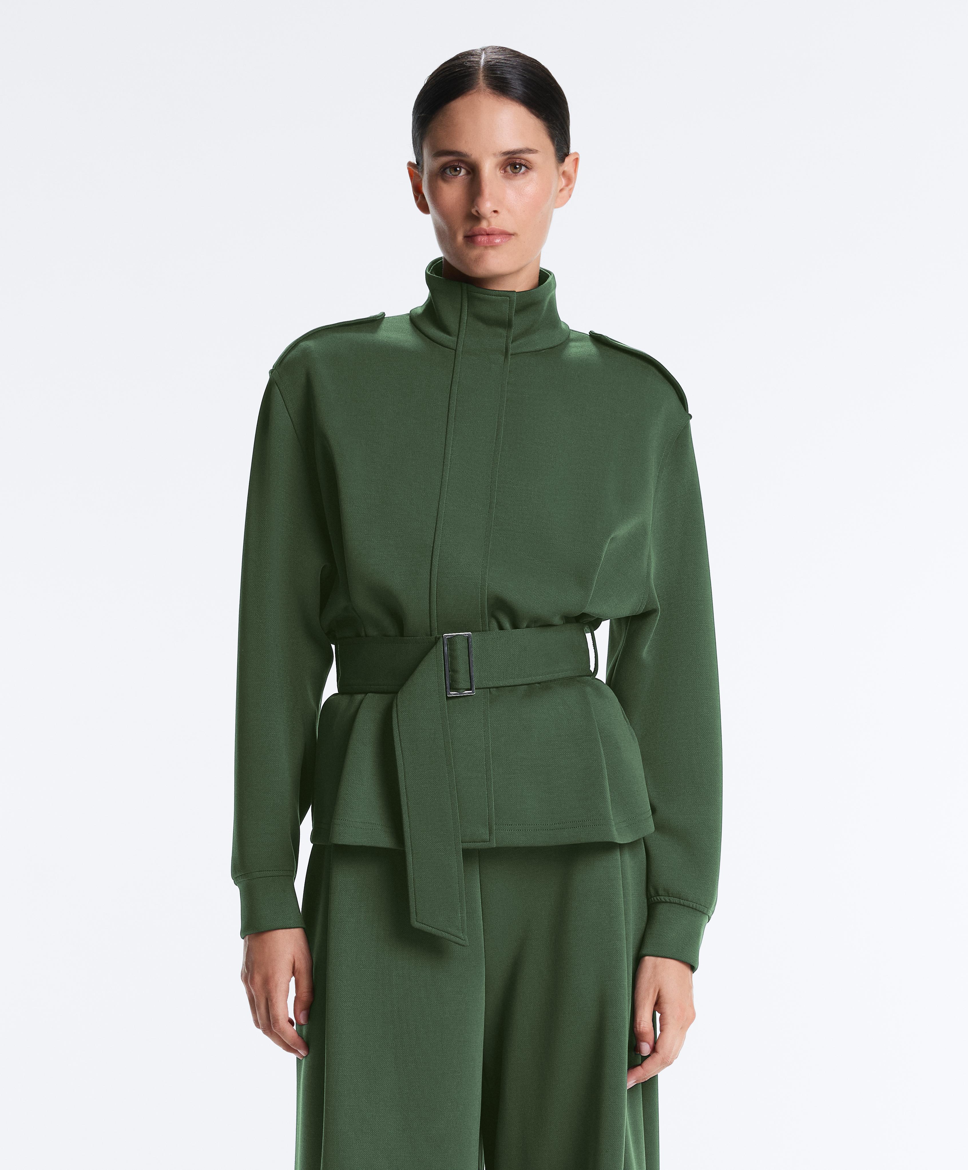 Tweill utility jacket with belt — GREEN