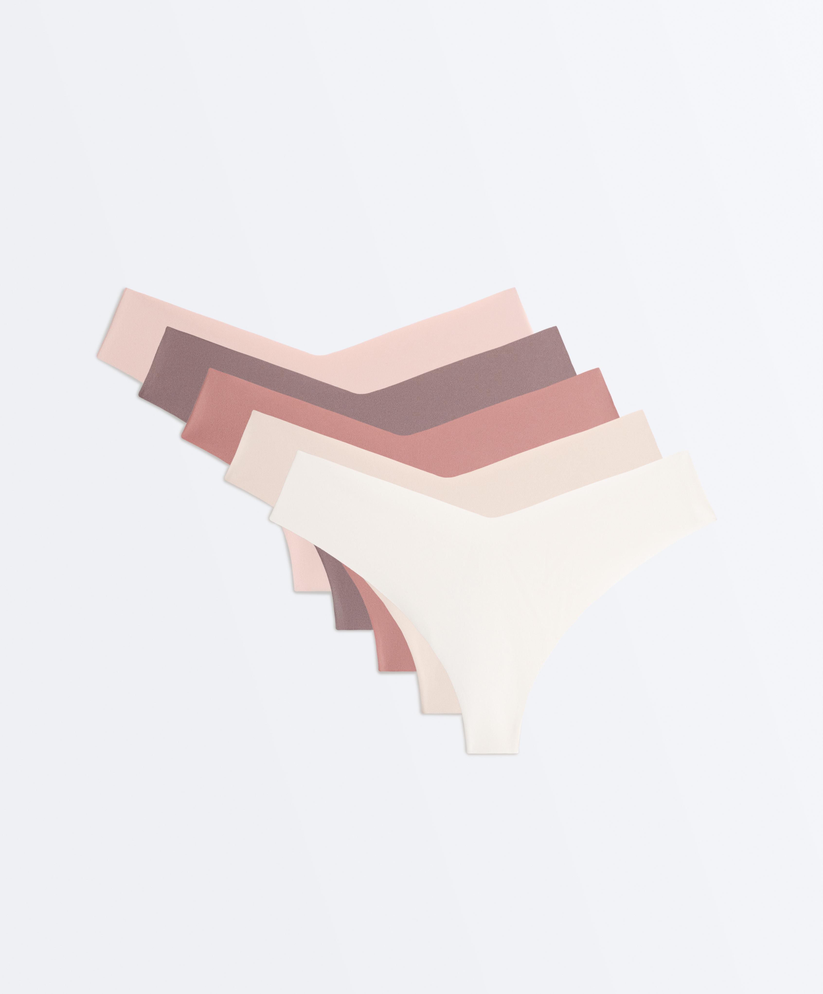5 invisible polyamide blend thongs