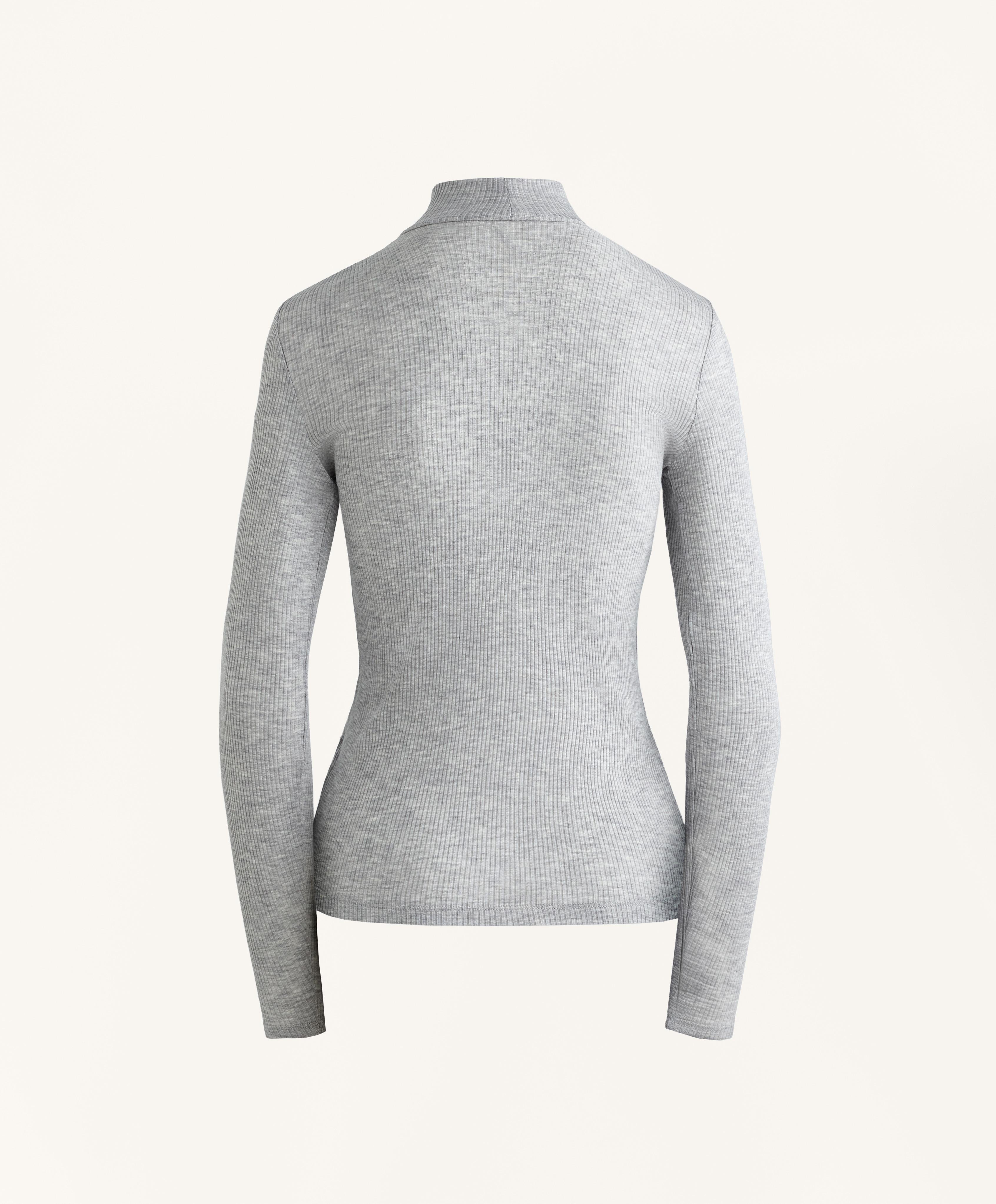 Rib high-neck thermal base layer T-shirt with lyocell | OYSHO