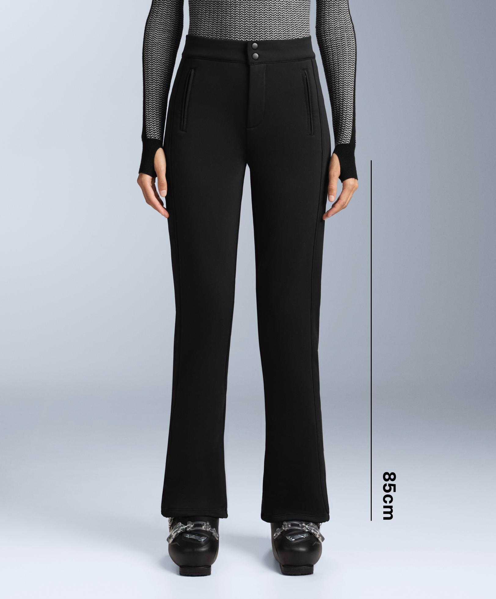 Water-resistant full length flare stretch SKI trousers