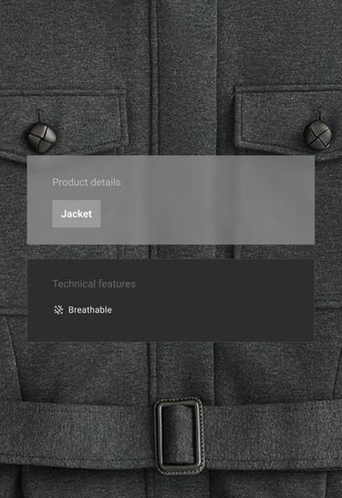 Short cotton piqué jacket with belt — DARK GREY 2