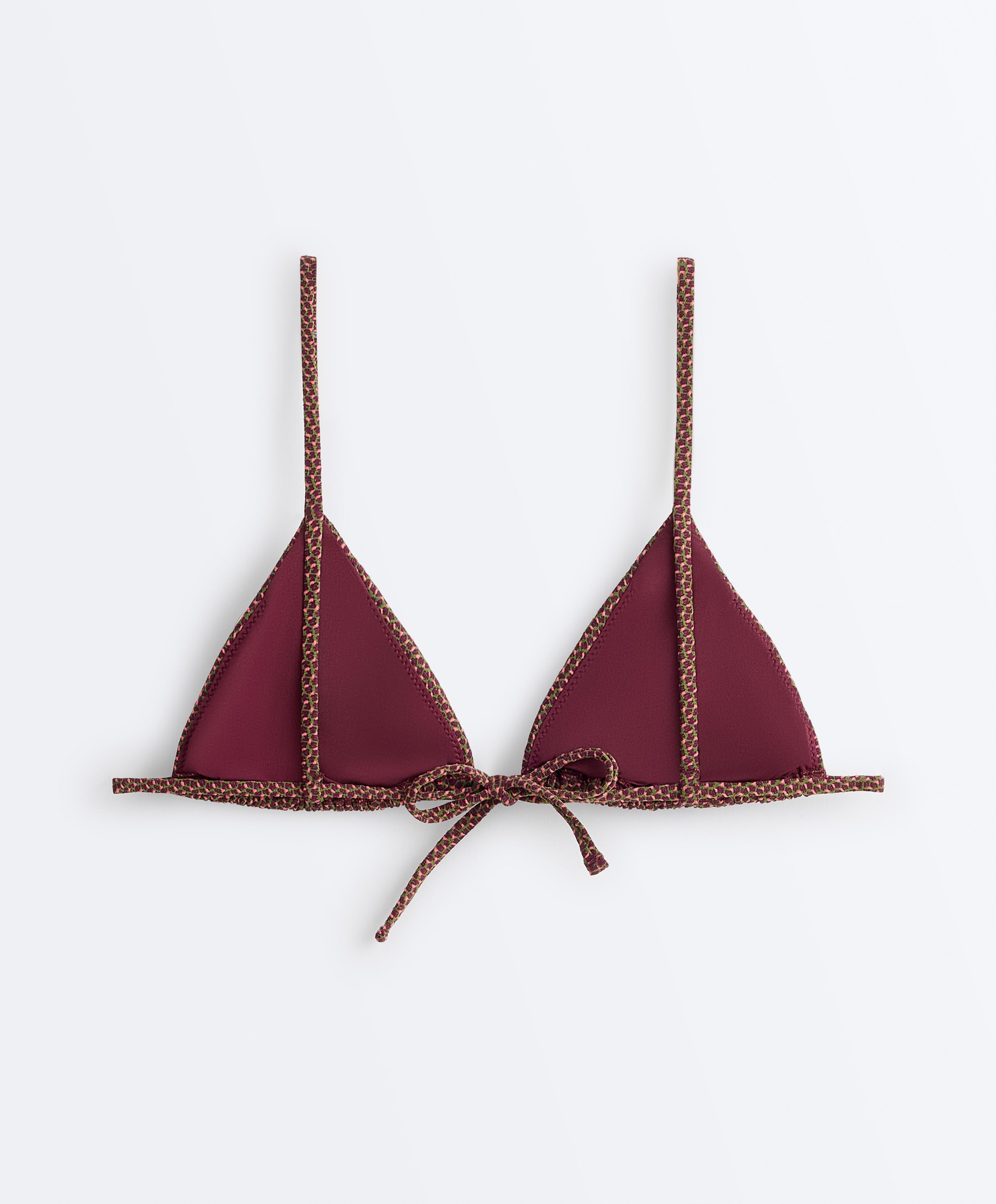 Geometric triangle bikini — LIGHT KHAKI