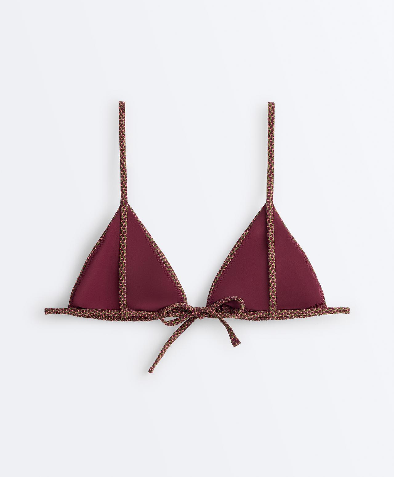 Geometric triangle bikini — LIGHT KHAKI
