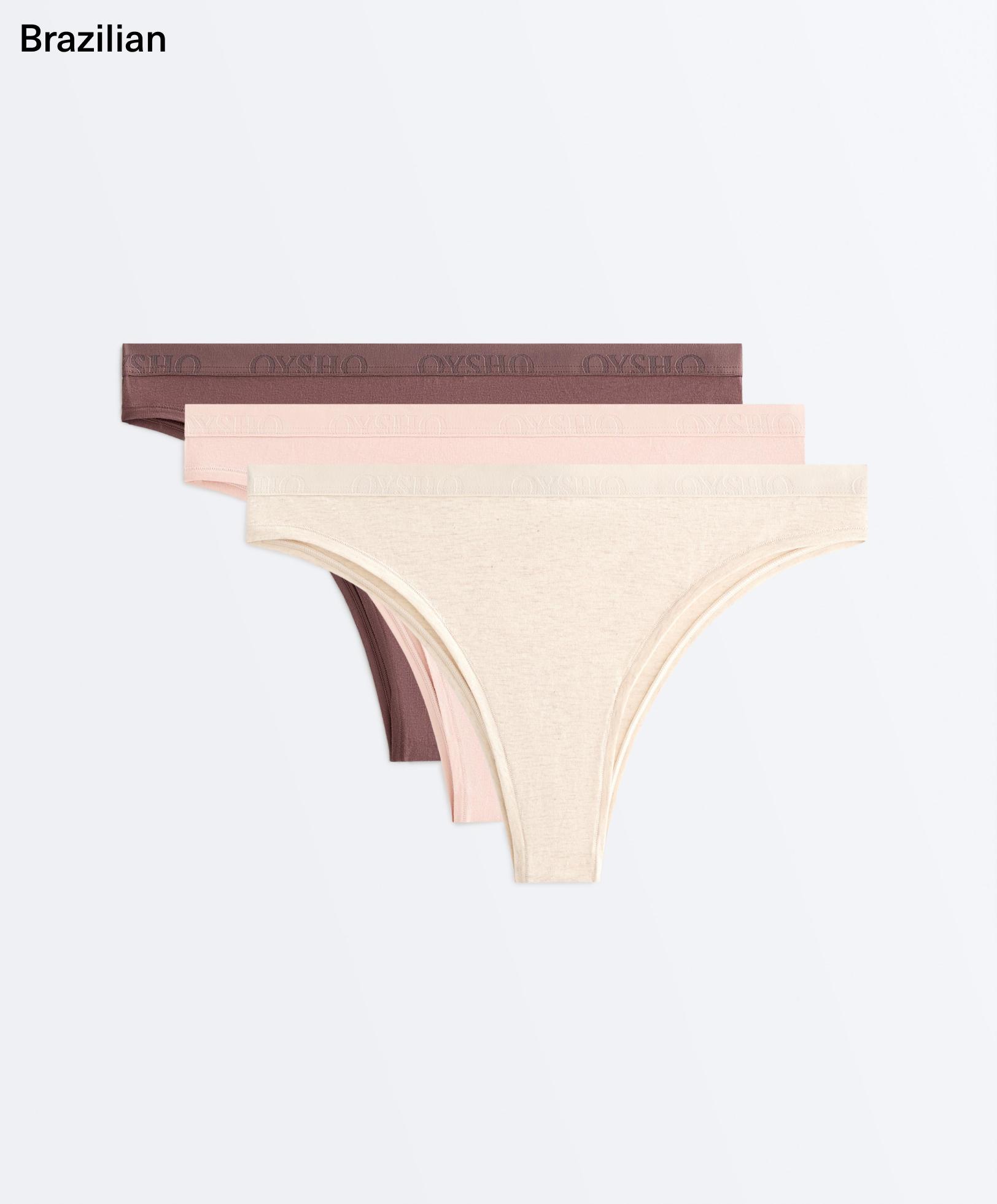 3 cotton blend Brazilian briefs with logo - Sale 3 cotton blend Brazilian briefs with logo - Sale