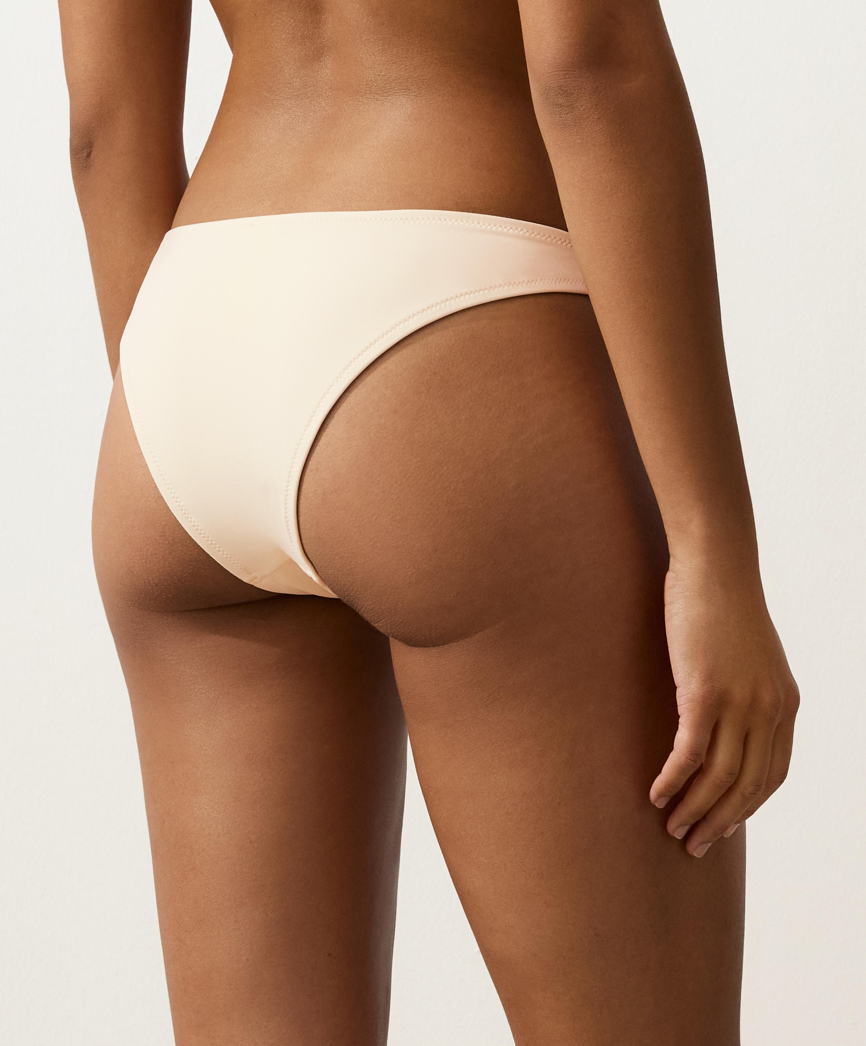 U-cut medium-coverage bikini briefs — ECRU