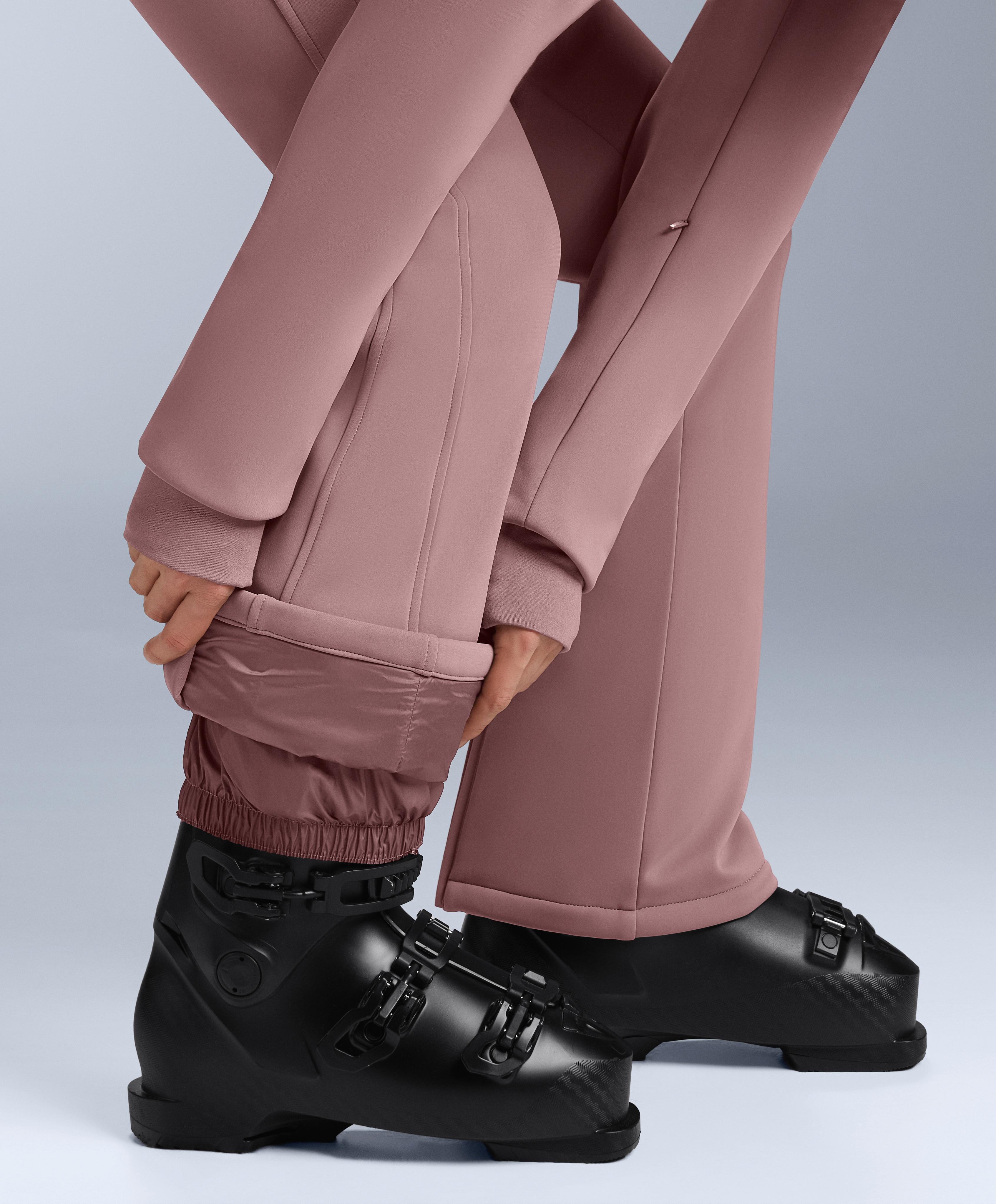 Water-resistant fitted stretch SKI jumpsuit — PINK-MAUVE