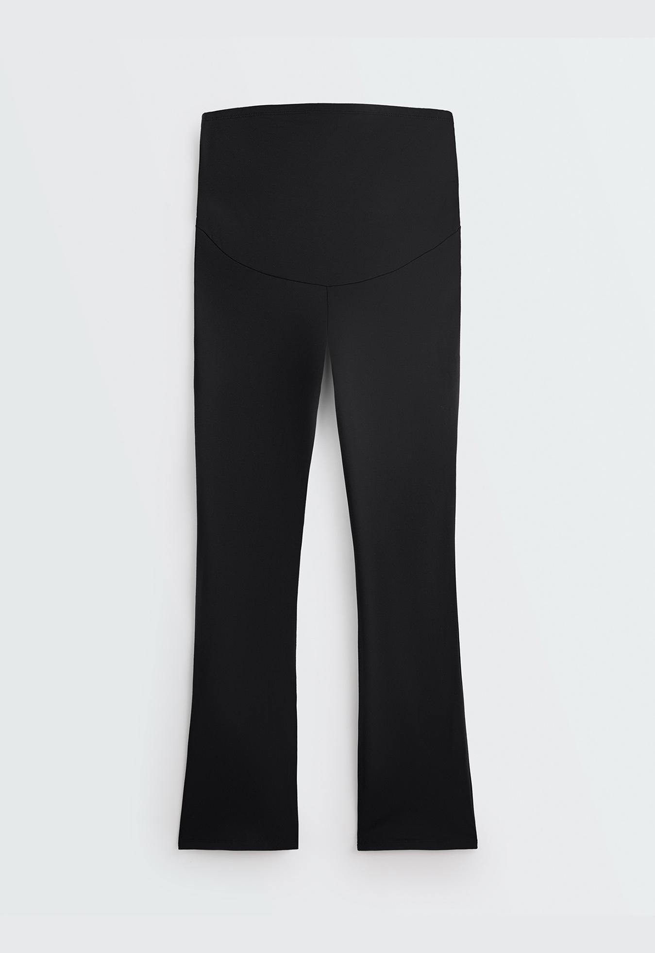 Maternity Comfortlux flare trousers — BLACK